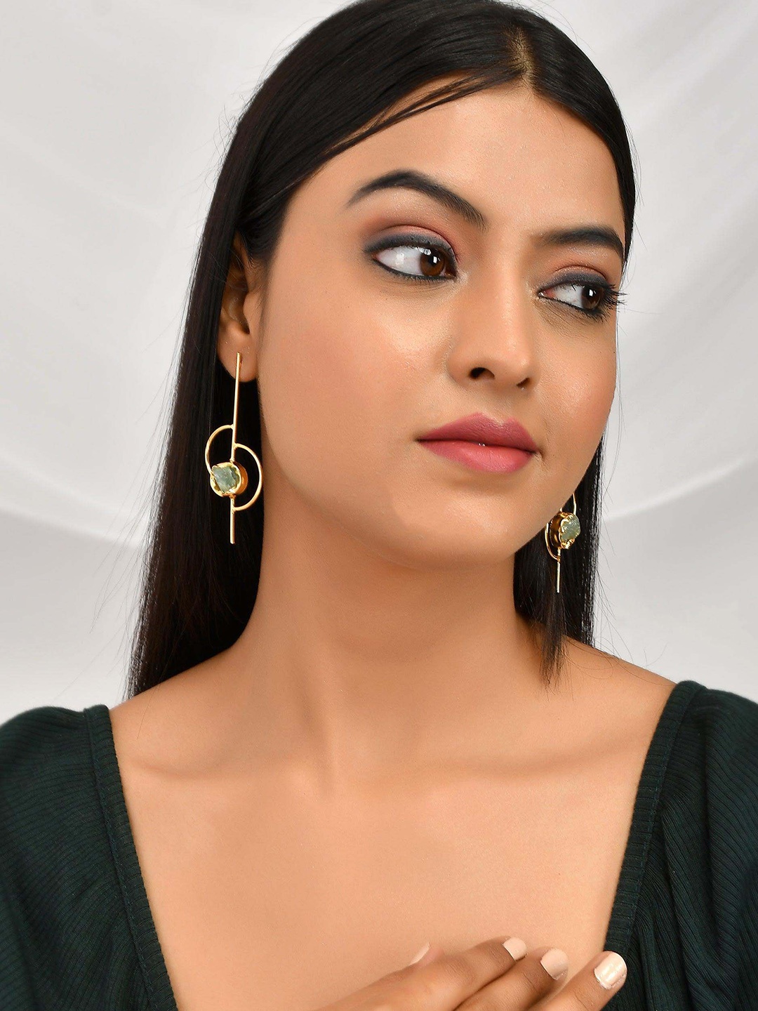 

ZURII Brass Plated Drop Earrings, Gold