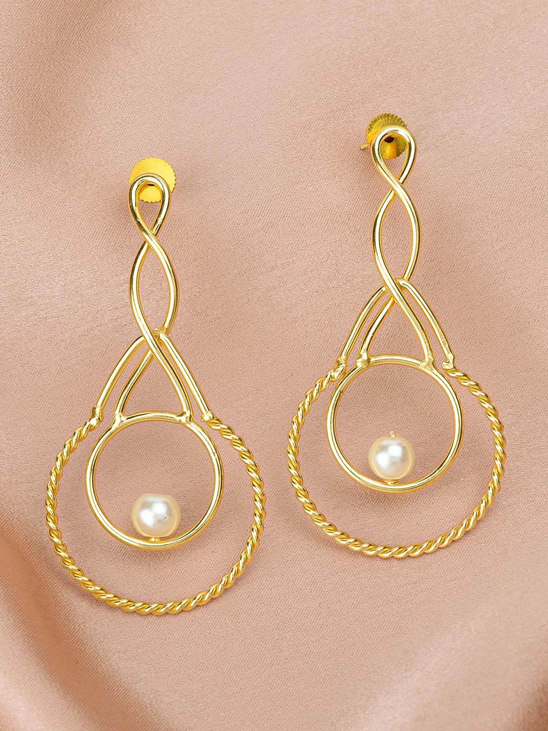 

ZURII Brass Plated Drop Earrings, Gold