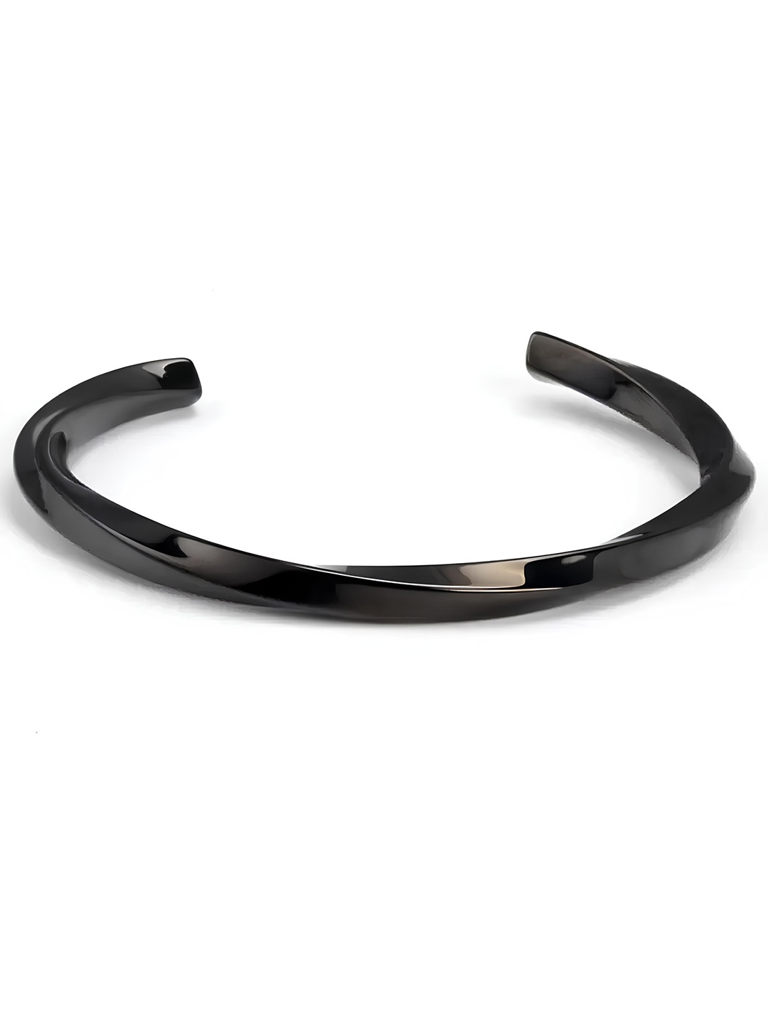 

KARISHMA KREATIONS Unisex Stainlesssteel Kada Bracelet, Black