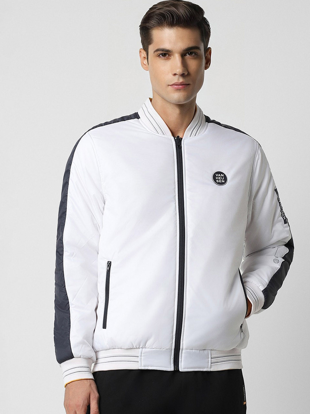 

Van Heusen Flex Stand Collar Bomber Jacket, White