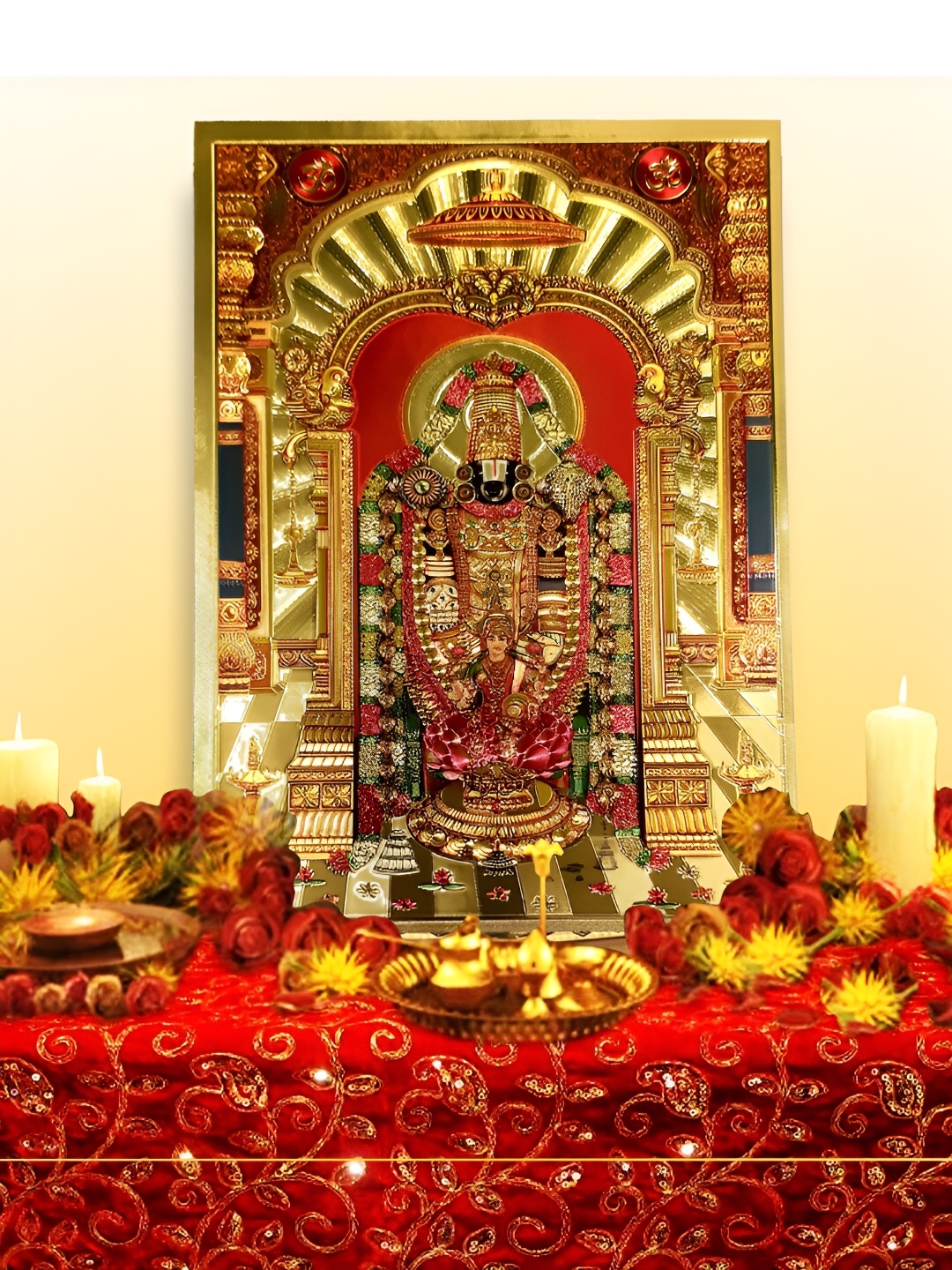 

Hawai 24k Gold Plated Shree Tirupati Balaji Wall Art