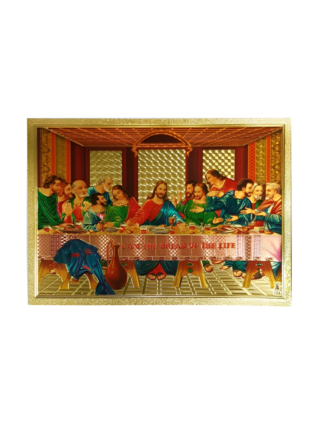 

Hawai 24k Gold Plated Jesus Christ Last Supper Wall Art