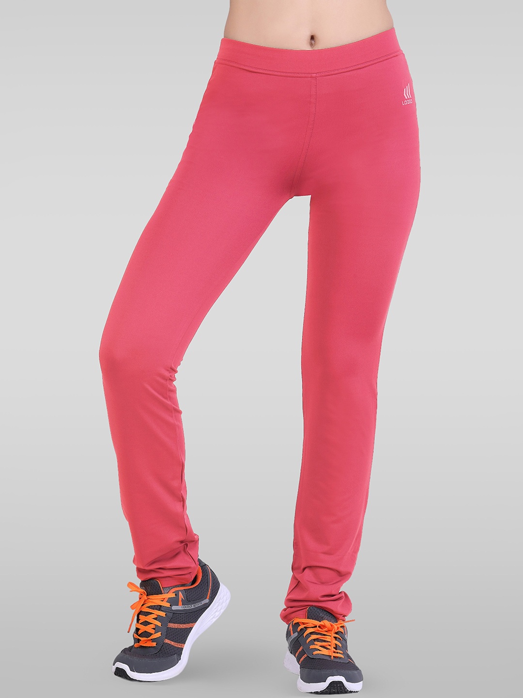 

LAASA SPORTS Women Mid Rise Dry Fit Sports Track Pant, Pink