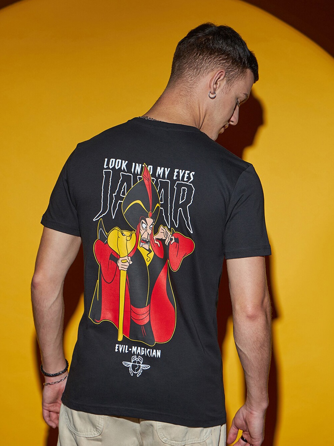 

Bewakoof Evil Magician Graphic Printed Pure Cotton T-shirt, Black