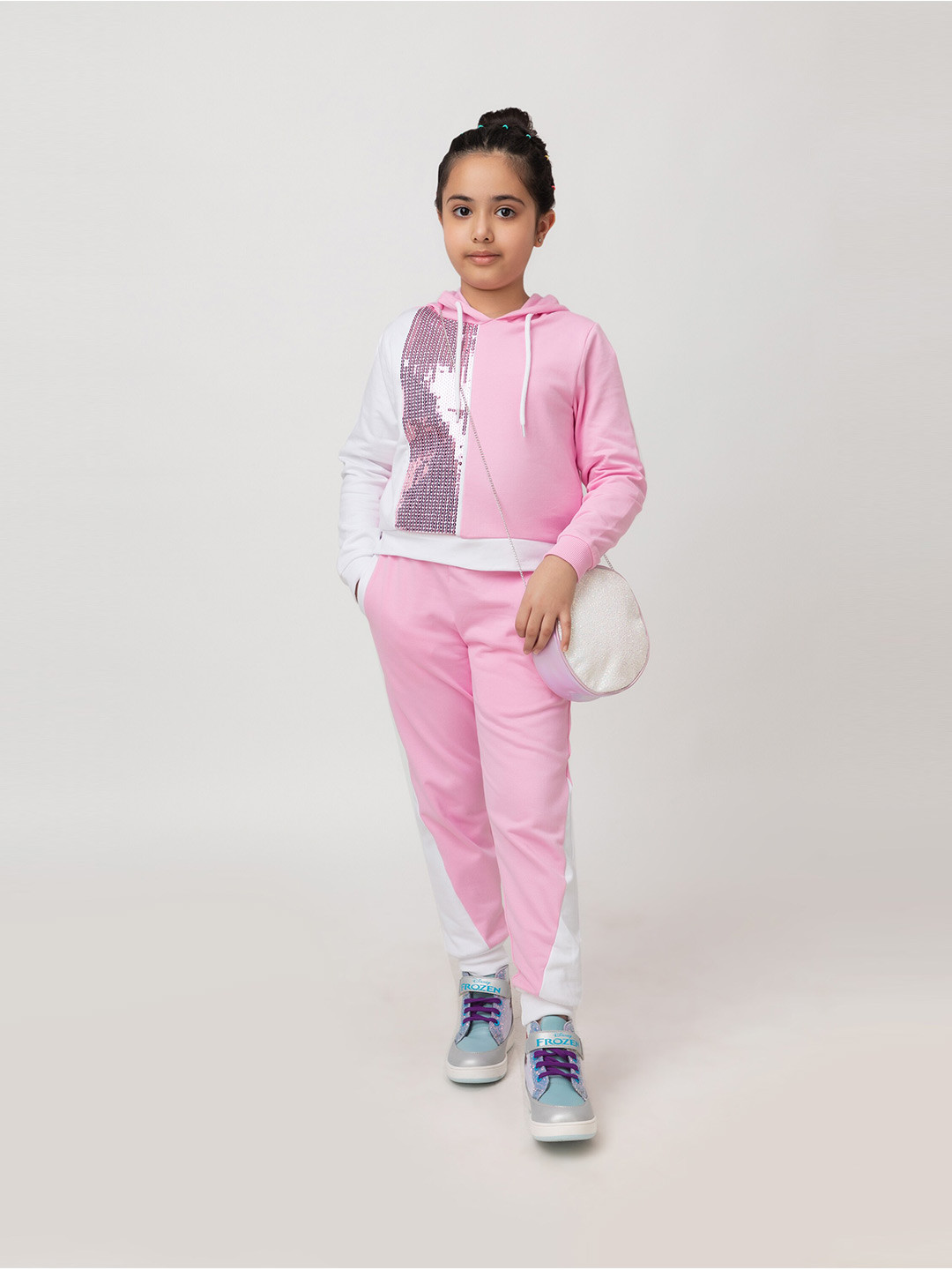 

Purple United Kids Girls Embellished Hooded Fleece Sweatshirt, Pink
