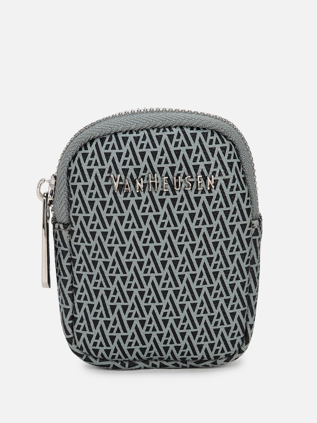 

Van Heusen Woman Geometric Printed Sling Bag, Grey