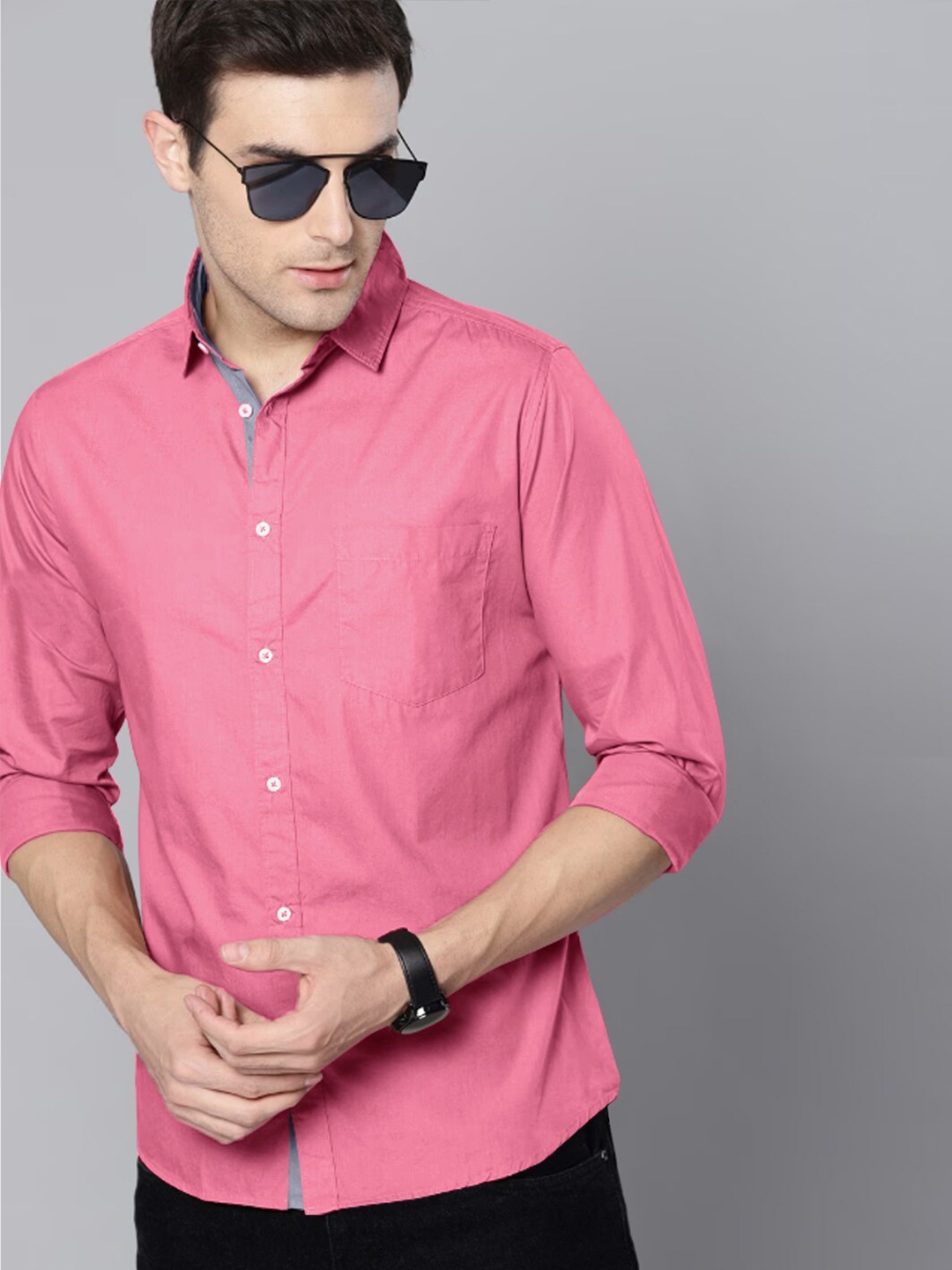 

Tee Projekt Standard Spread Collar Formal Shirt, Pink