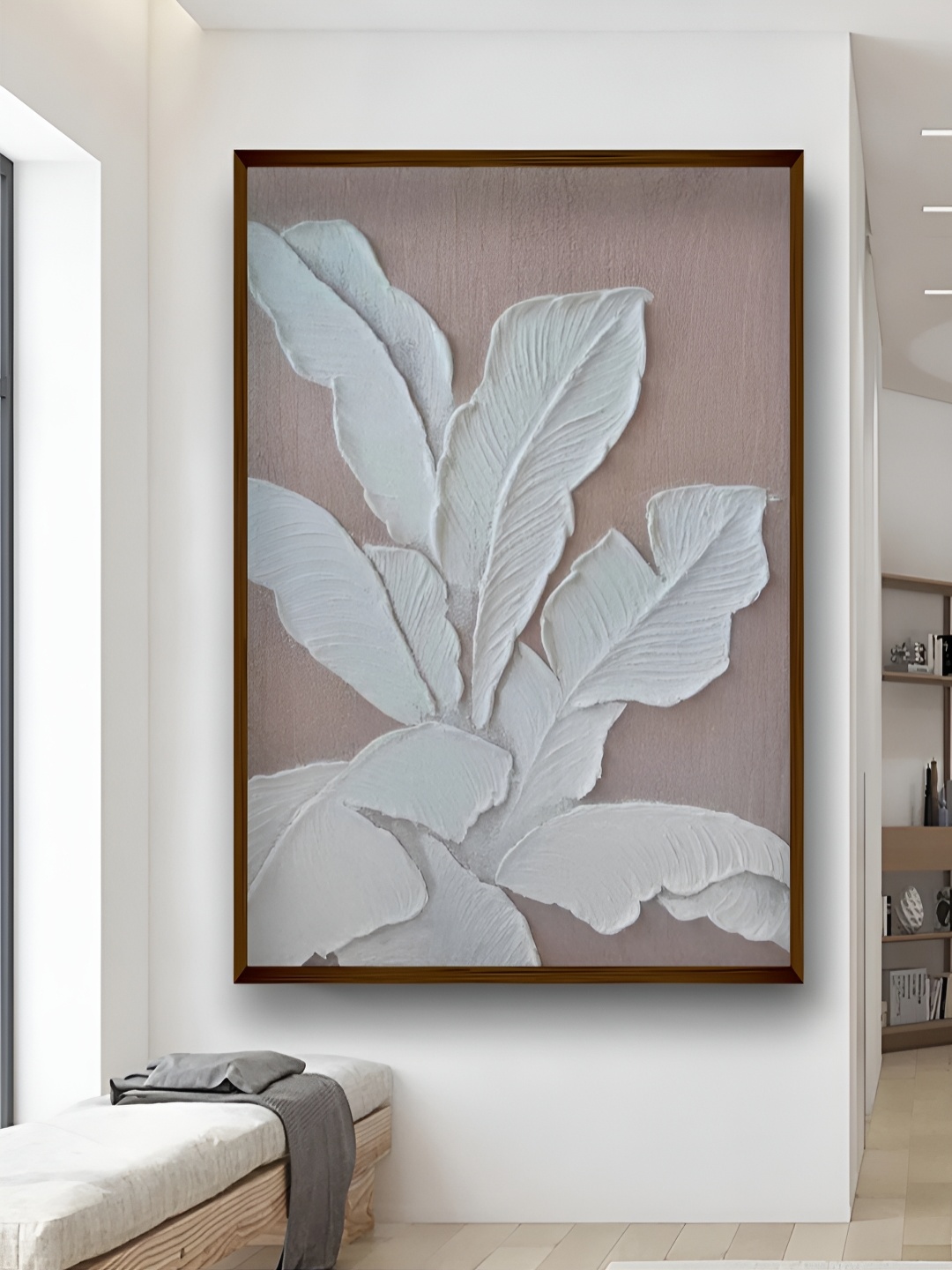 

Artsense White & Beige Canvas Abstract Painting Wall Art