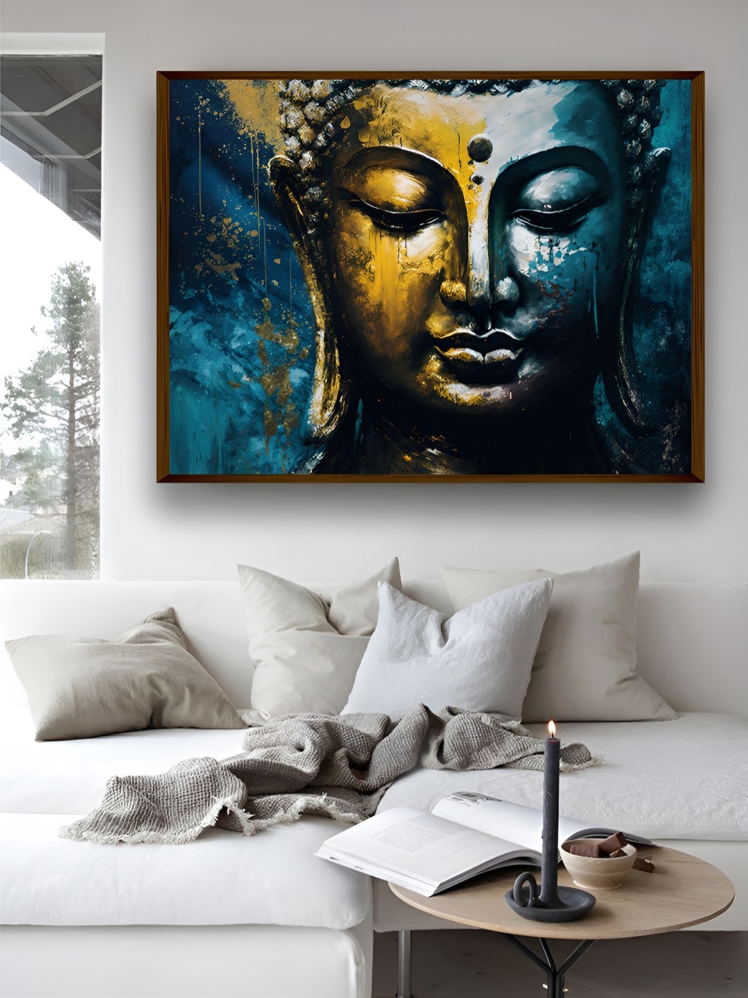 

Artsense Blue & Yellow Canvas Abstract Painting Wall Art