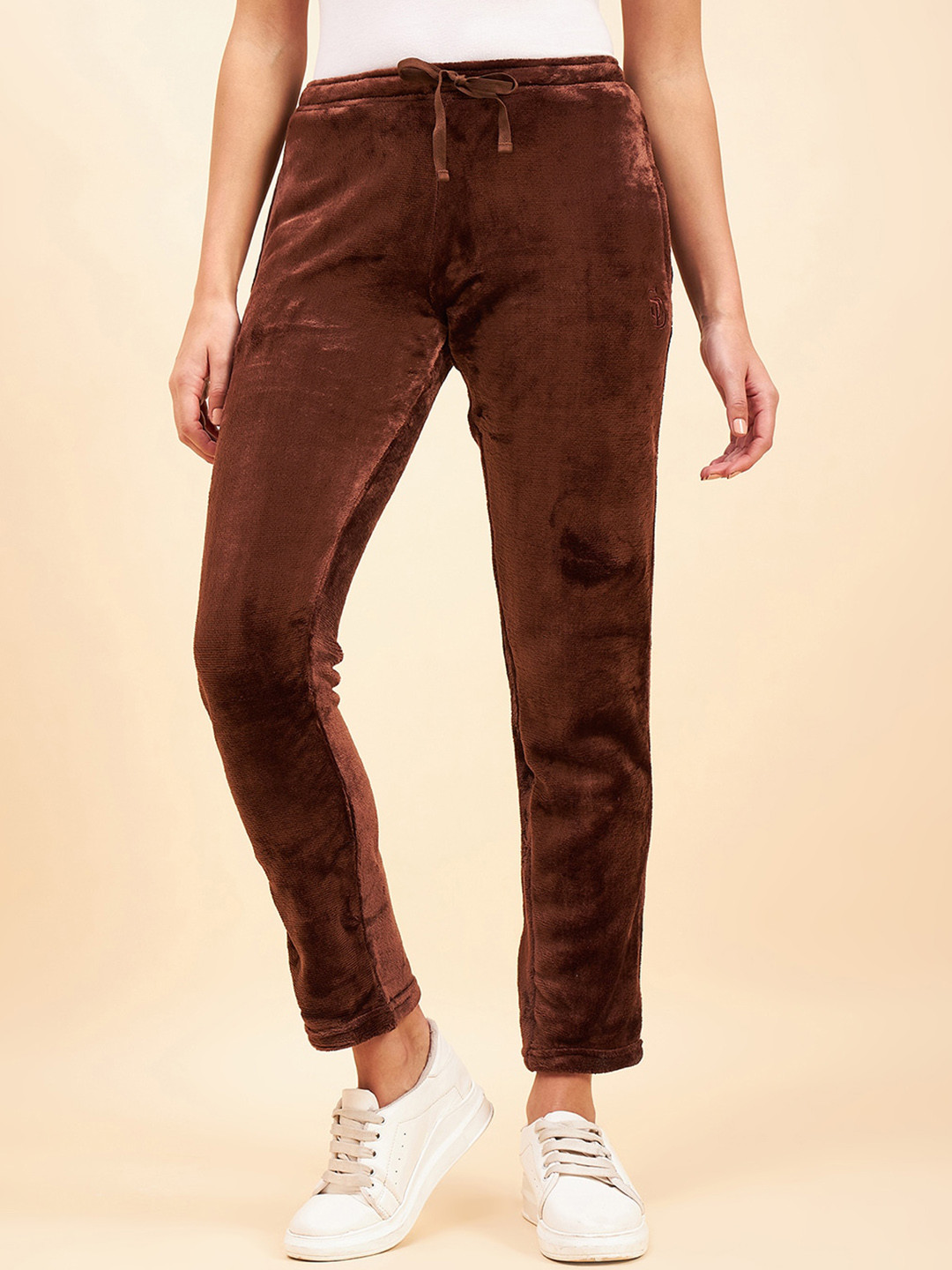 

Sweet Dreams Women Brown High Rise Cotton Track Pants
