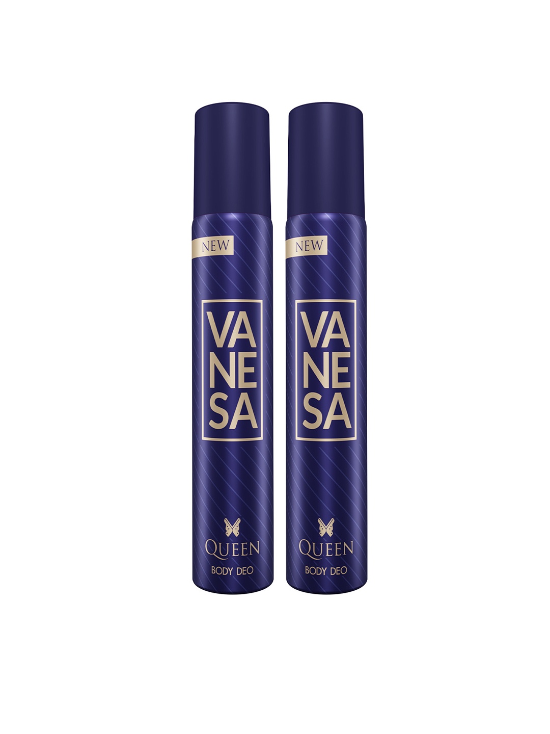 

Vanesa Women Set of 2 Queen Nano Body Deodorant Spray - 20 g Each, Navy blue