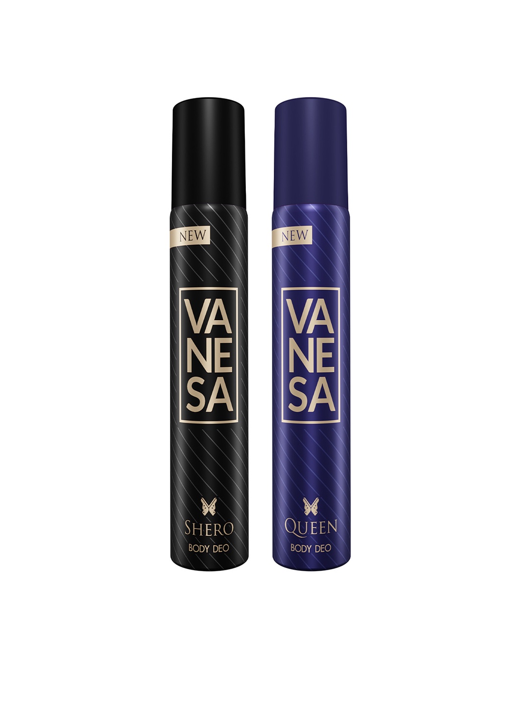 

Vanesa Women Set of 2 Body Deodorant Spray - Shero & Queen - 20 g Each, Black