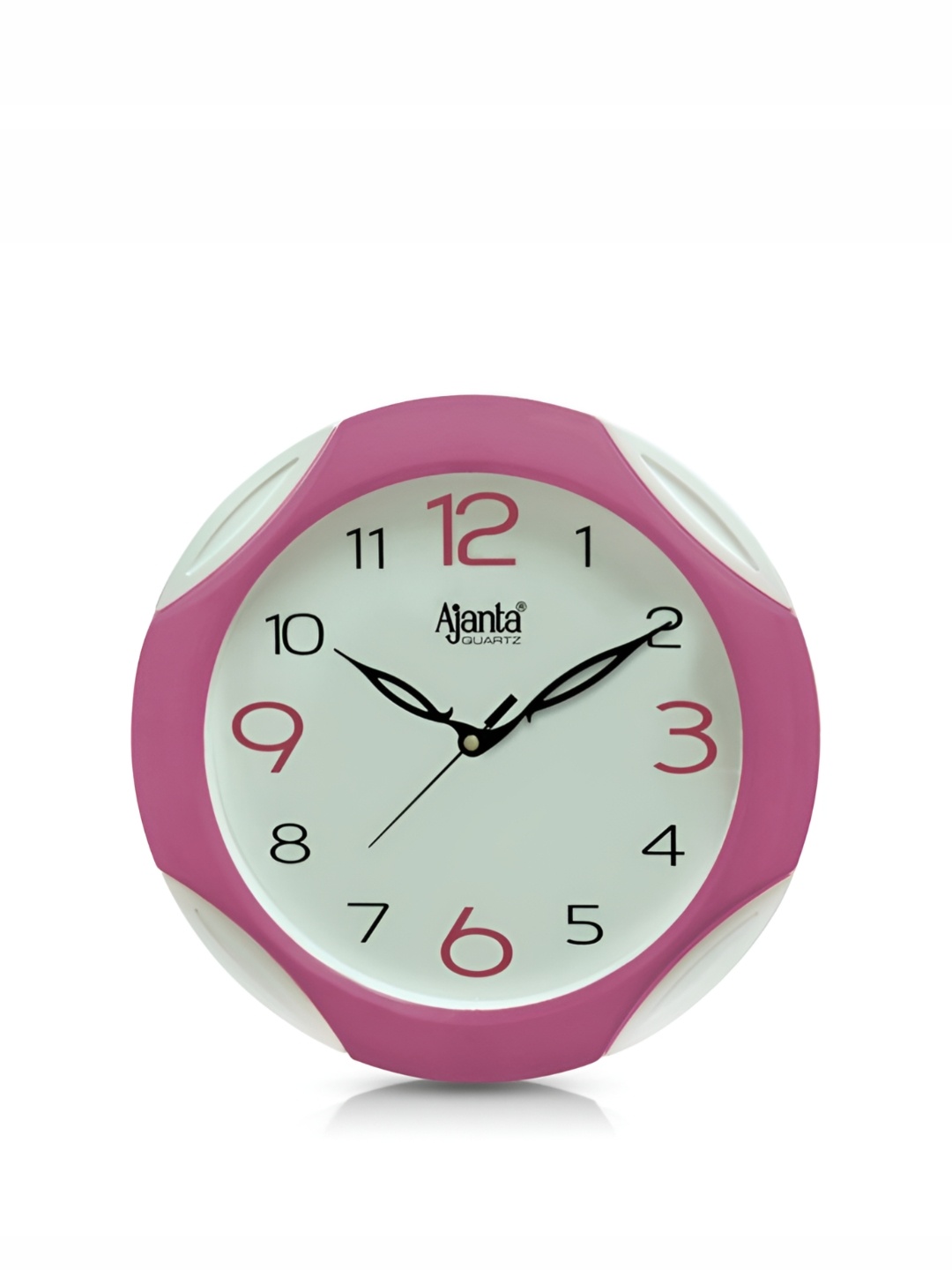 

Ajanta Pink & White Contemporary Glass Round Wall Clock