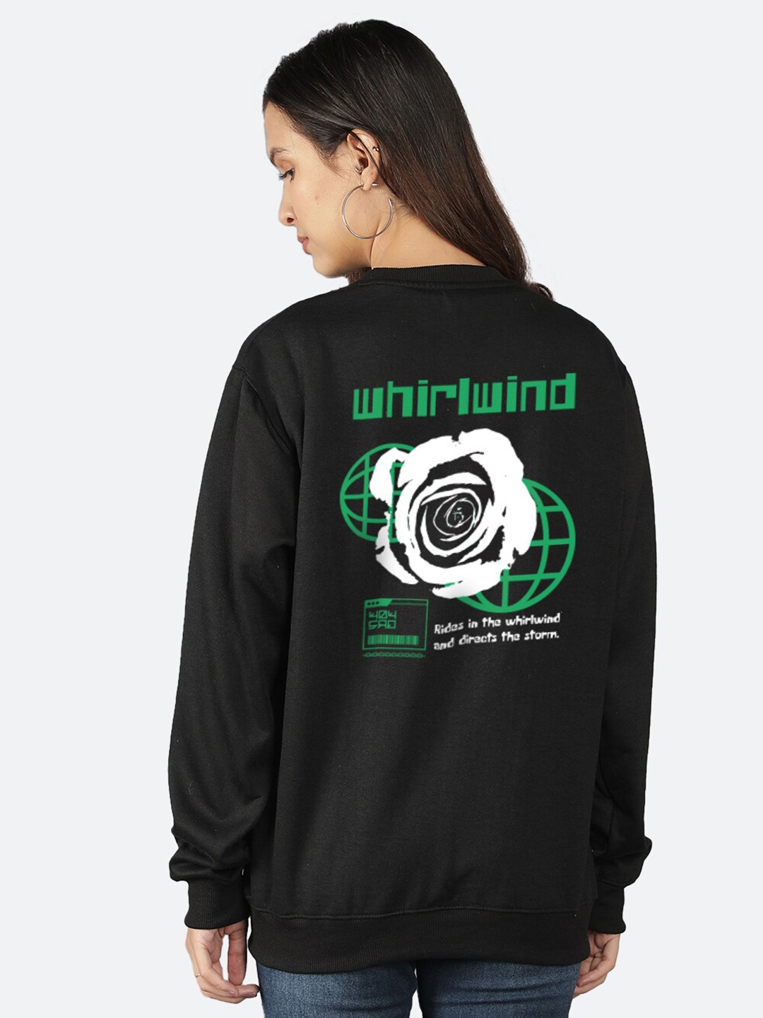 

Mad Over Print Graphic Printed Pullover Sweatshirt, Black