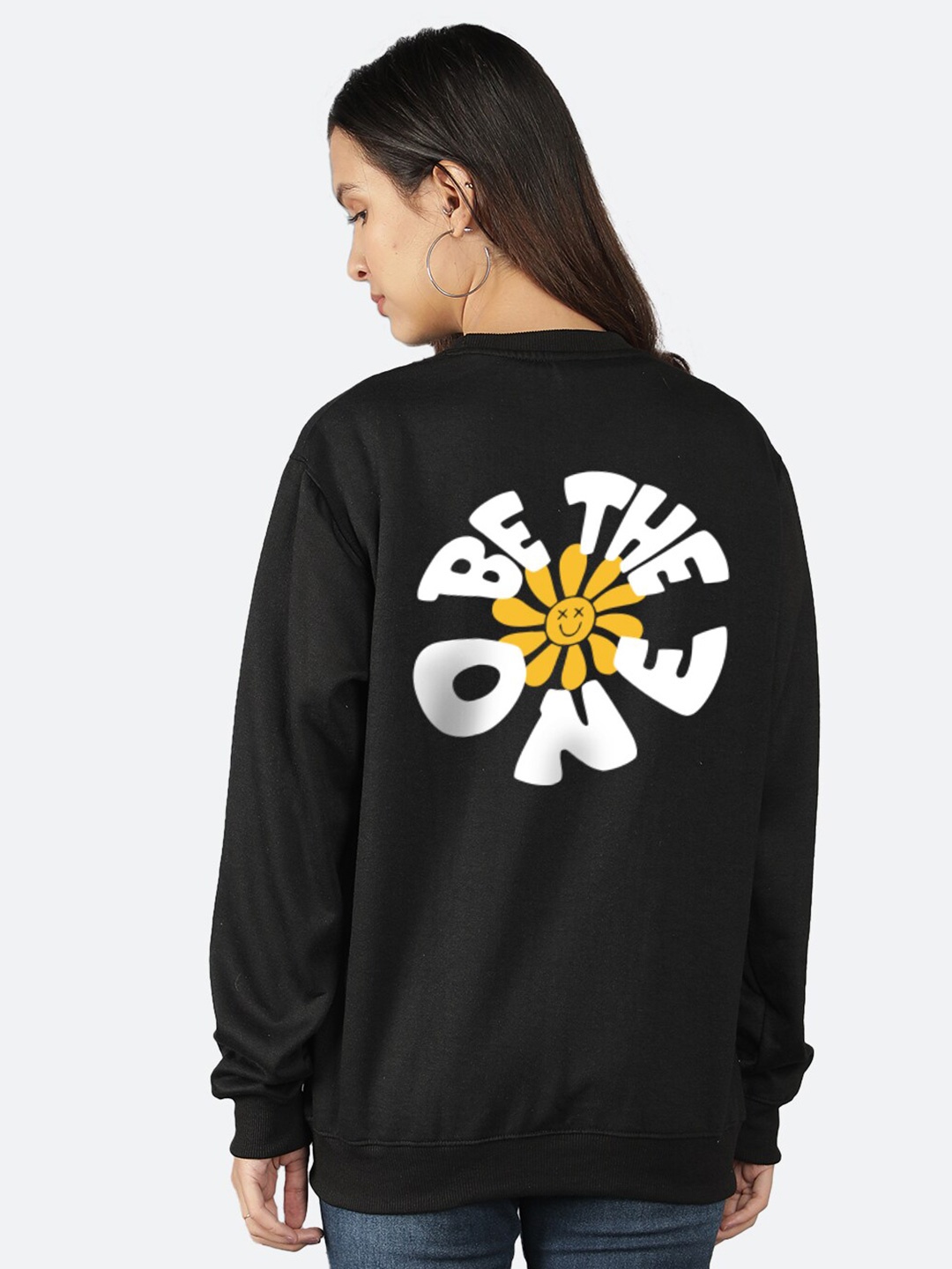 

Mad Over Print Typography Printed Pullover Sweatshirt, Black
