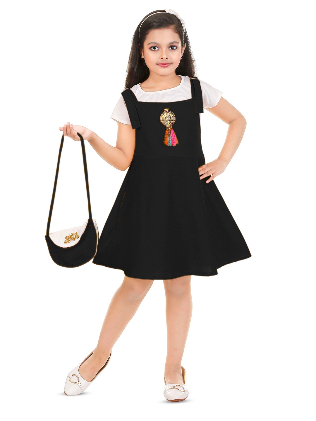 

BAESD Girls Sleeveless A-Line Dress, Black