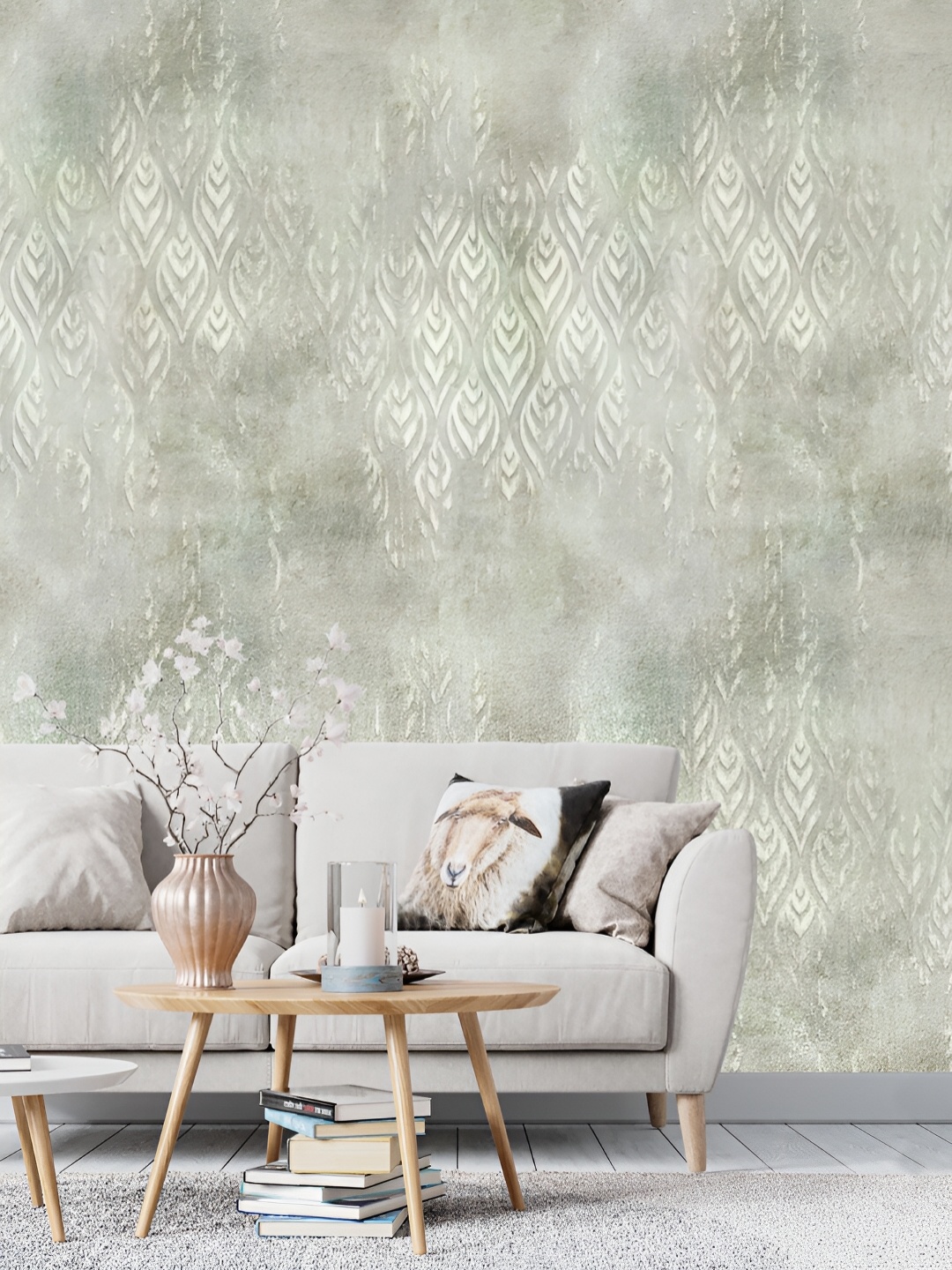 

DWELLSINDIA Green & Grey Printed Self Adhesive Laminated Wallpaper