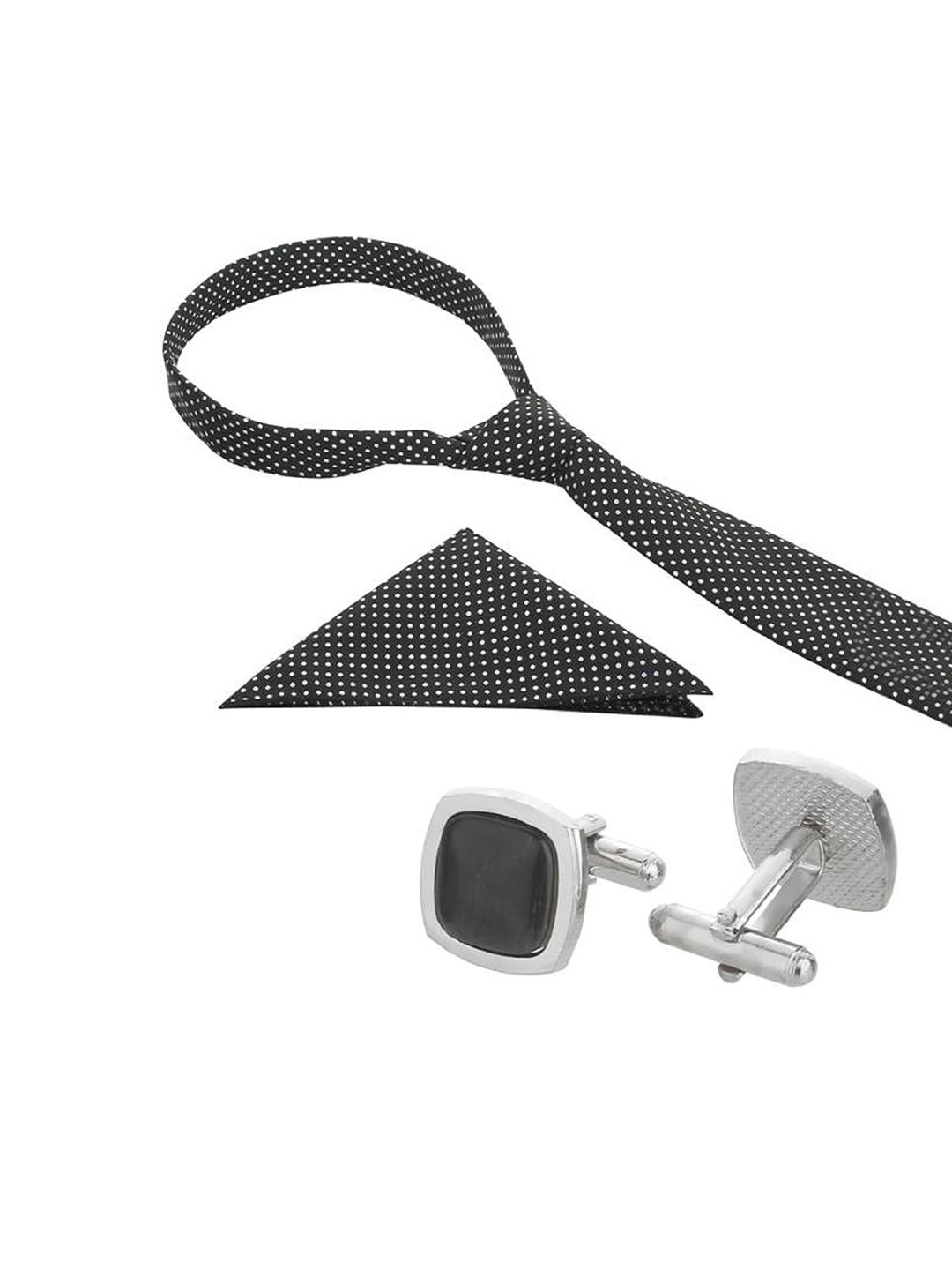 

MANQ Men Printed Accessory Gift Set, Black