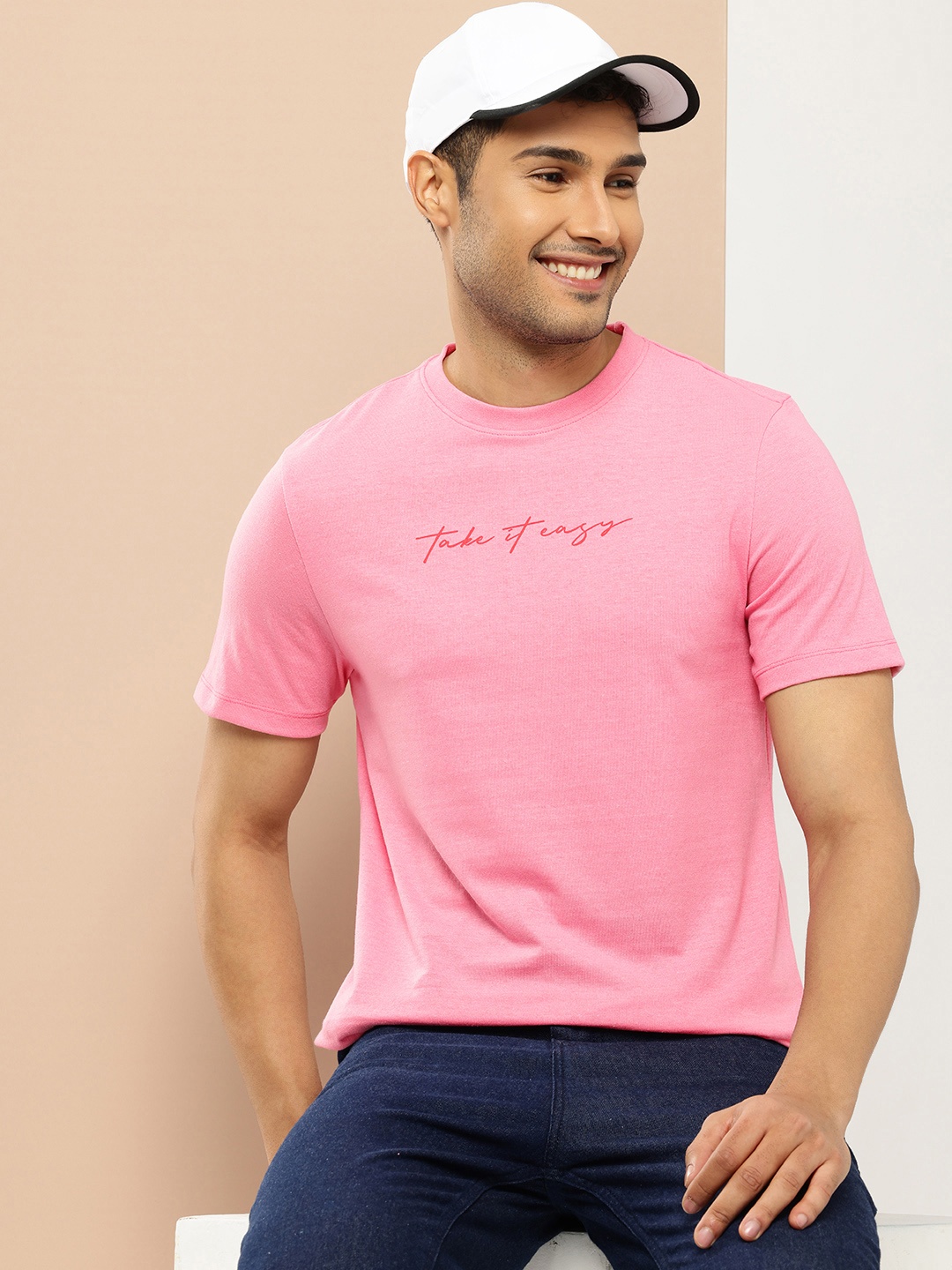

encore by INVICTUS Typography Printed T-shirt, Pink
