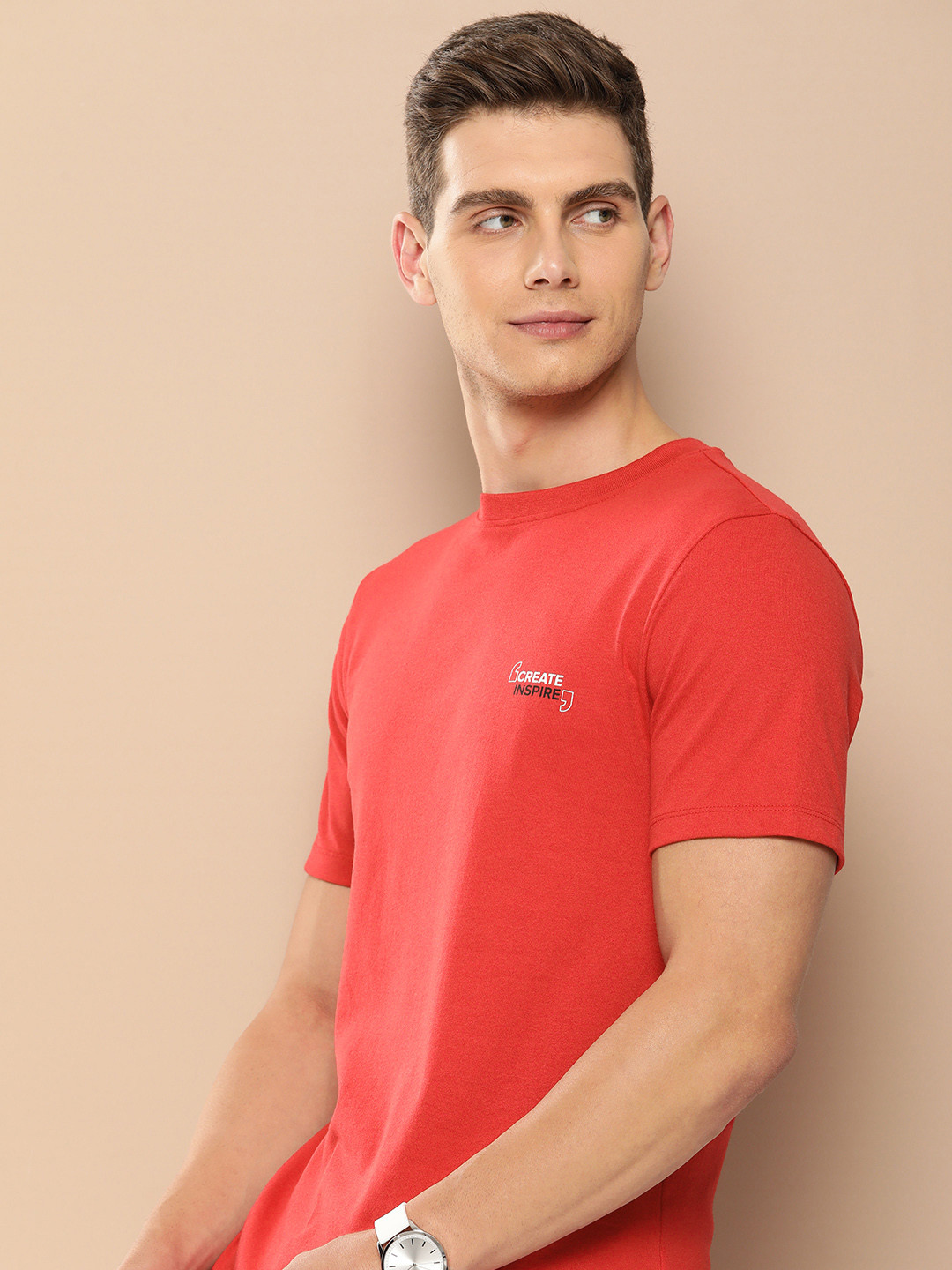 

encore by INVICTUS Round Neck Short Sleeves T-shirt, Red