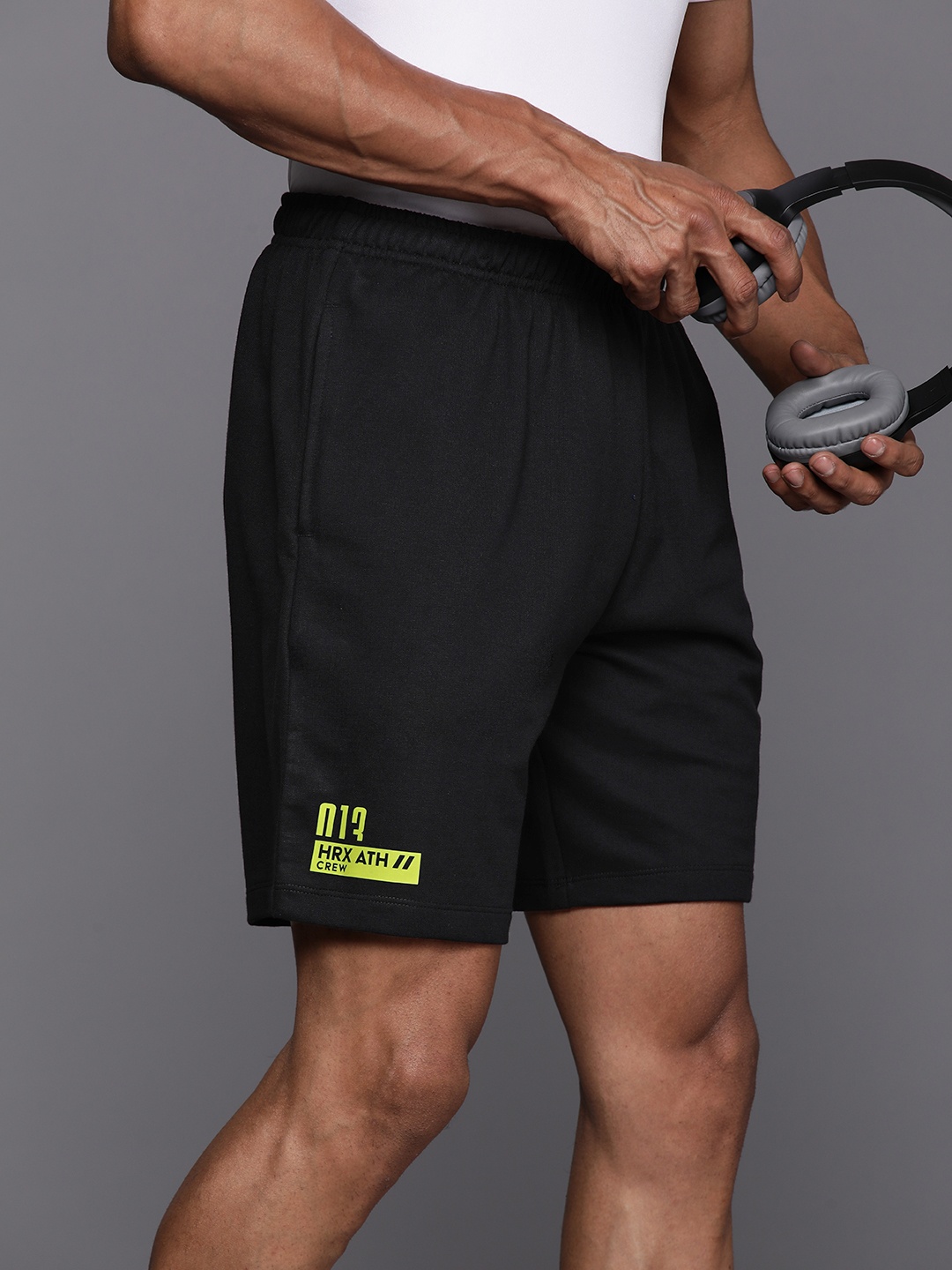 

HRX by Hrithik Roshan Men Regular Fit Casual Shorts, Black