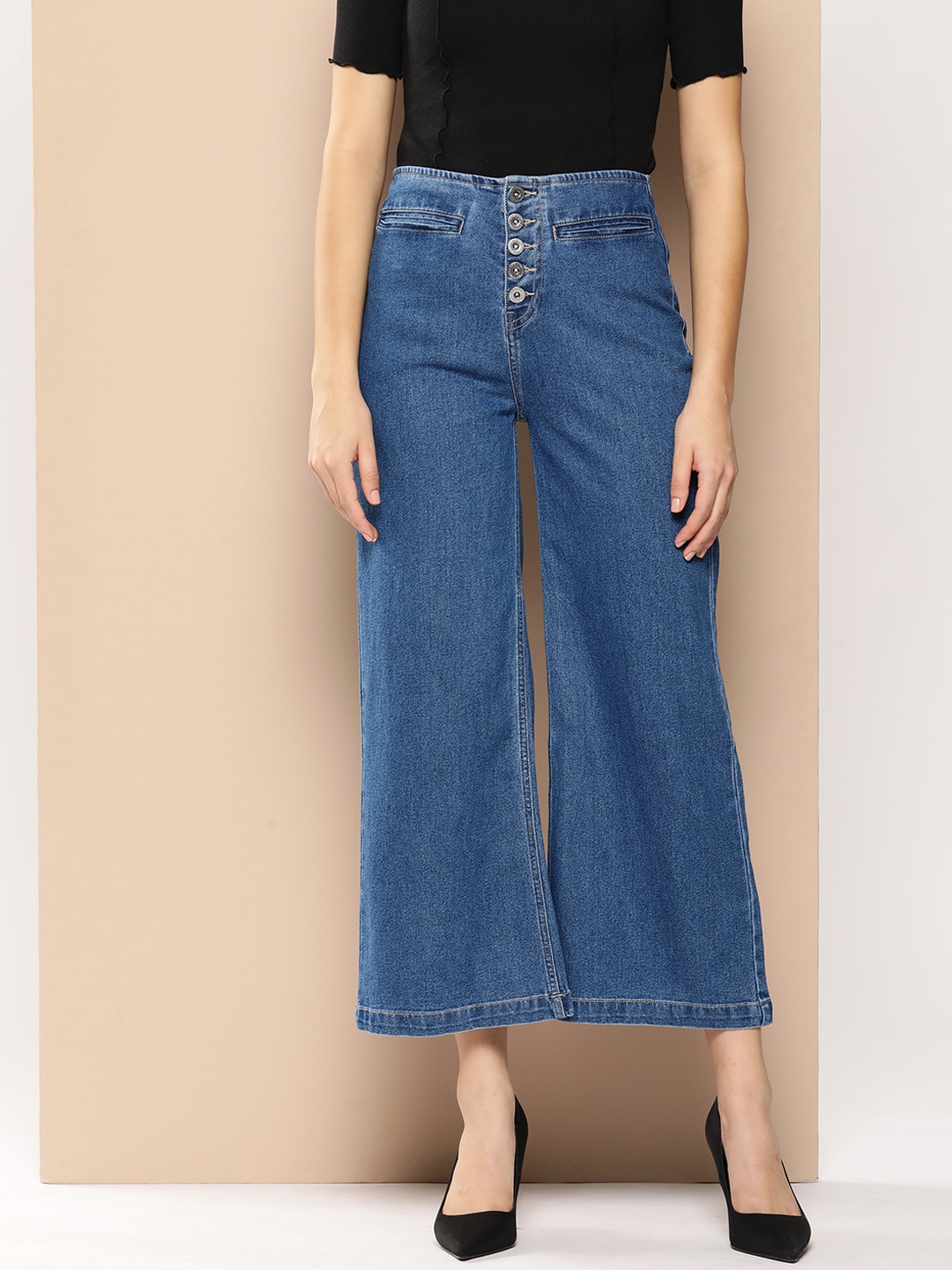 

Chemistry Women Wide Leg High-Rise Jeans, Navy blue