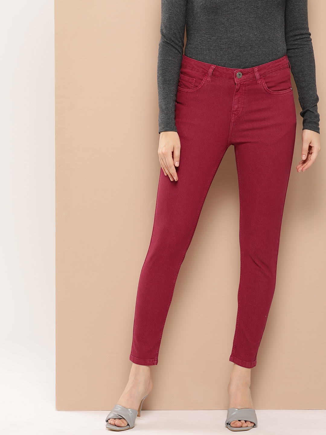 

Chemistry Women Skinny Fit Jeans, Maroon