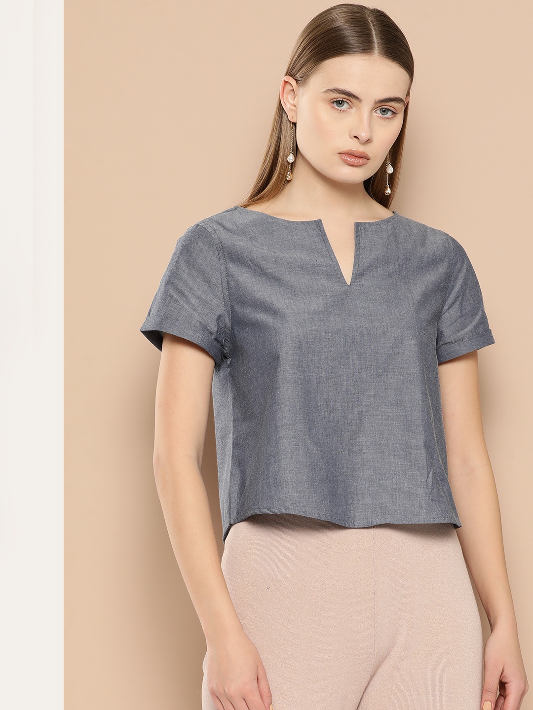 

Chemistry Pure Cotton Top, Grey
