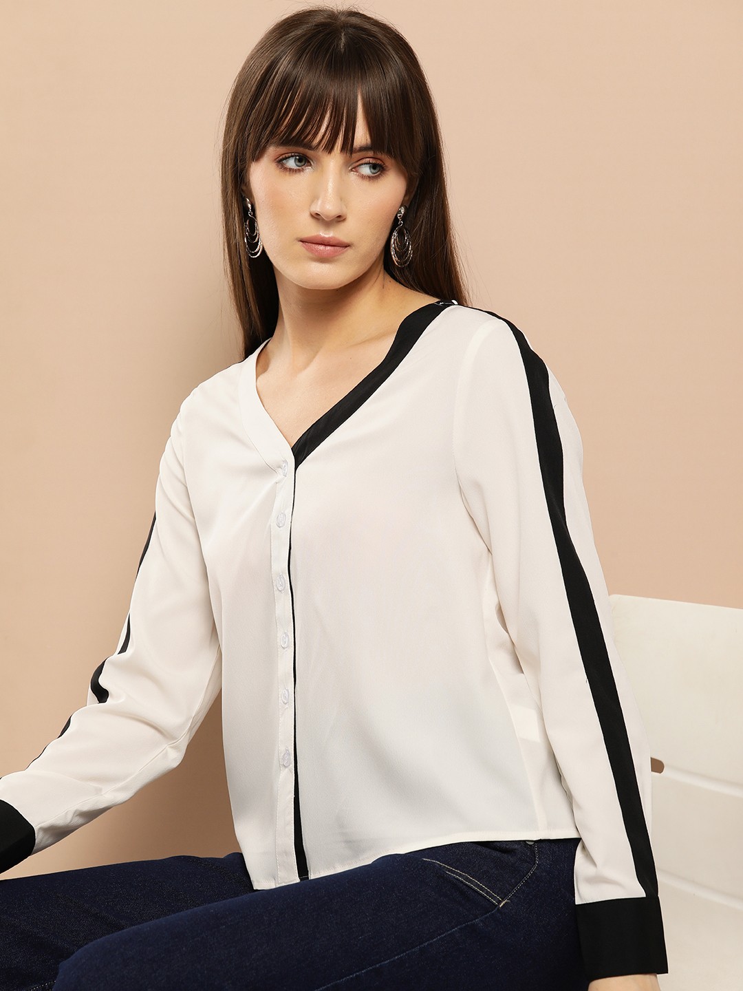 

Chemistry Shirt Style Top, Off white