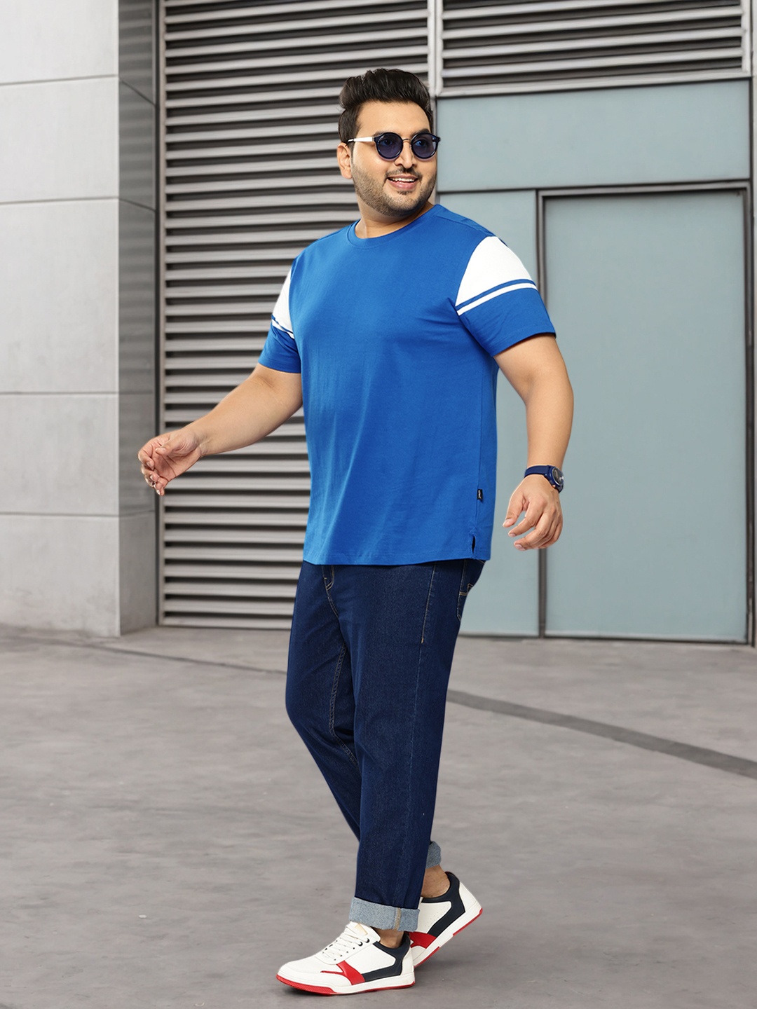 

Sztori Plus Size Short Sleeve T-shirt, Blue