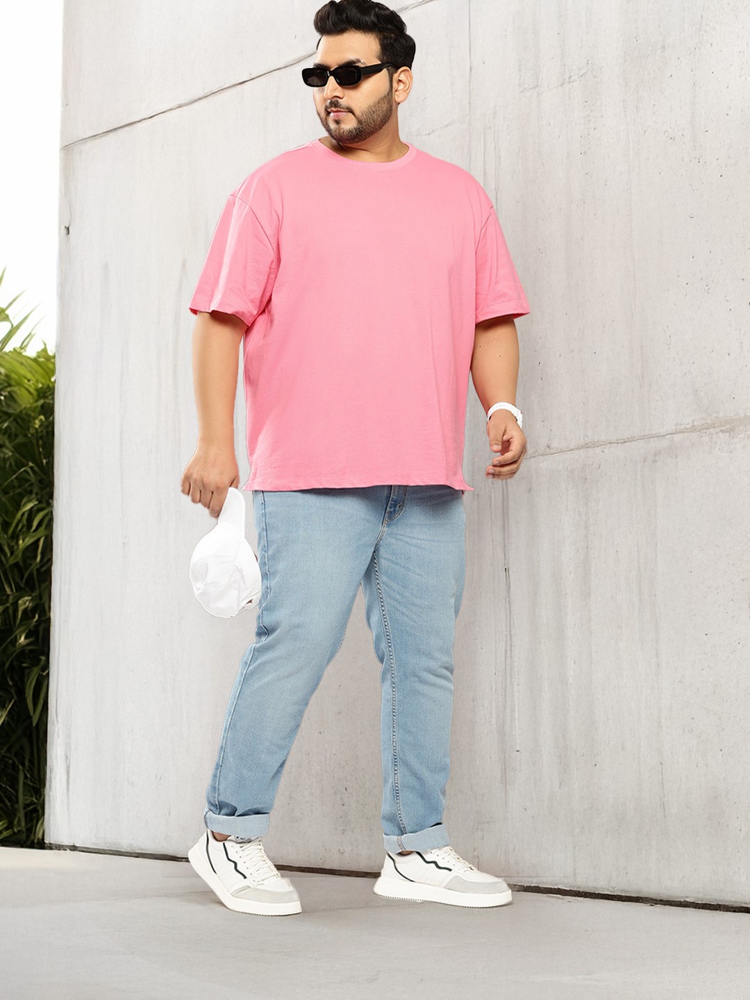 

Sztori Men Pure Cotton T-shirt, Pink
