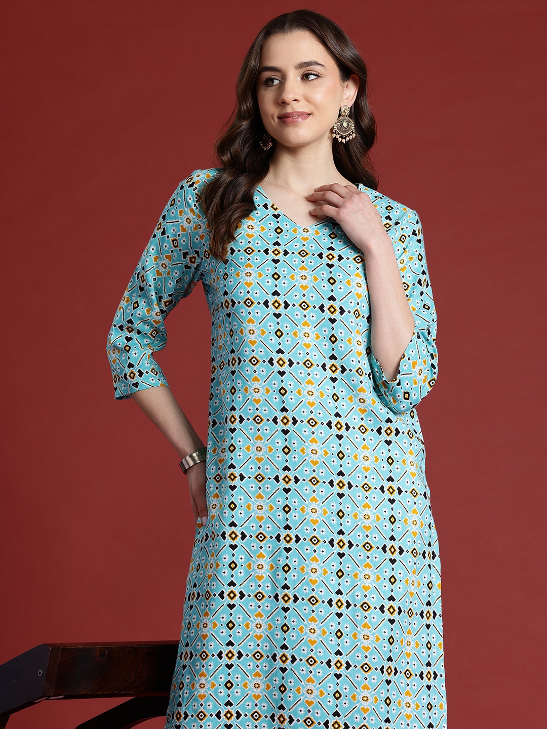 

Anouk Women Ethnic Motifs Printed Kurta, Blue
