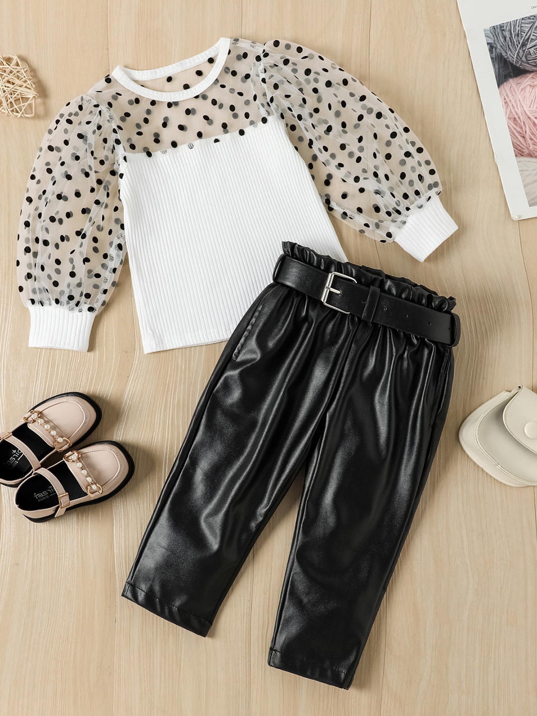 

INCLUD Girls White Top with Trousers