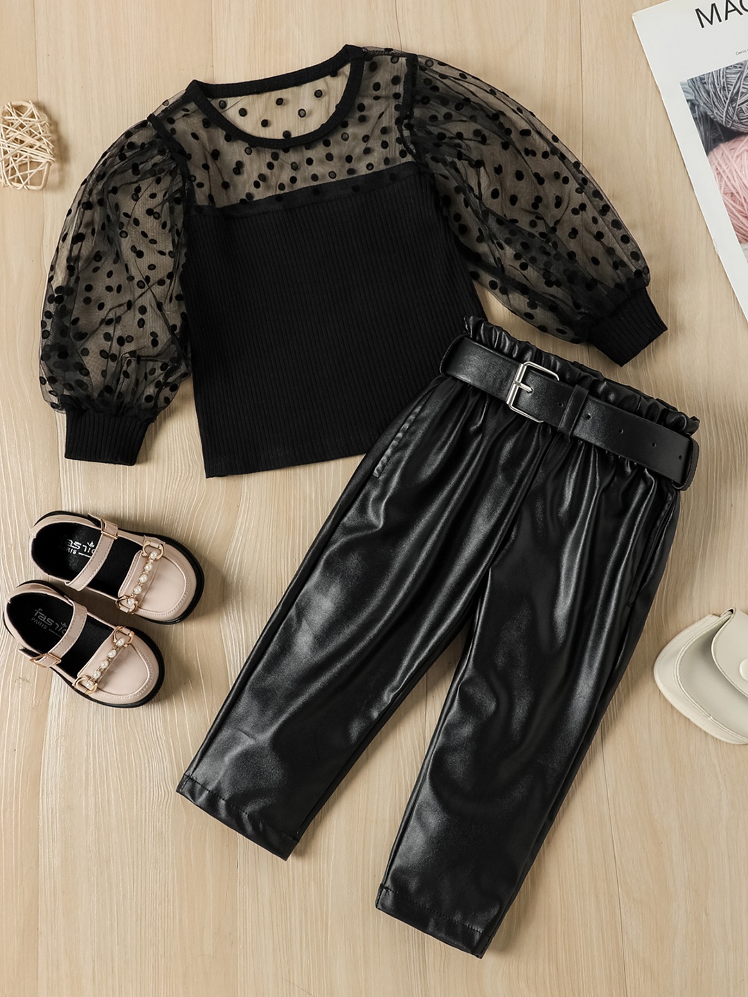 

INCLUD Girls Black Top with Trousers