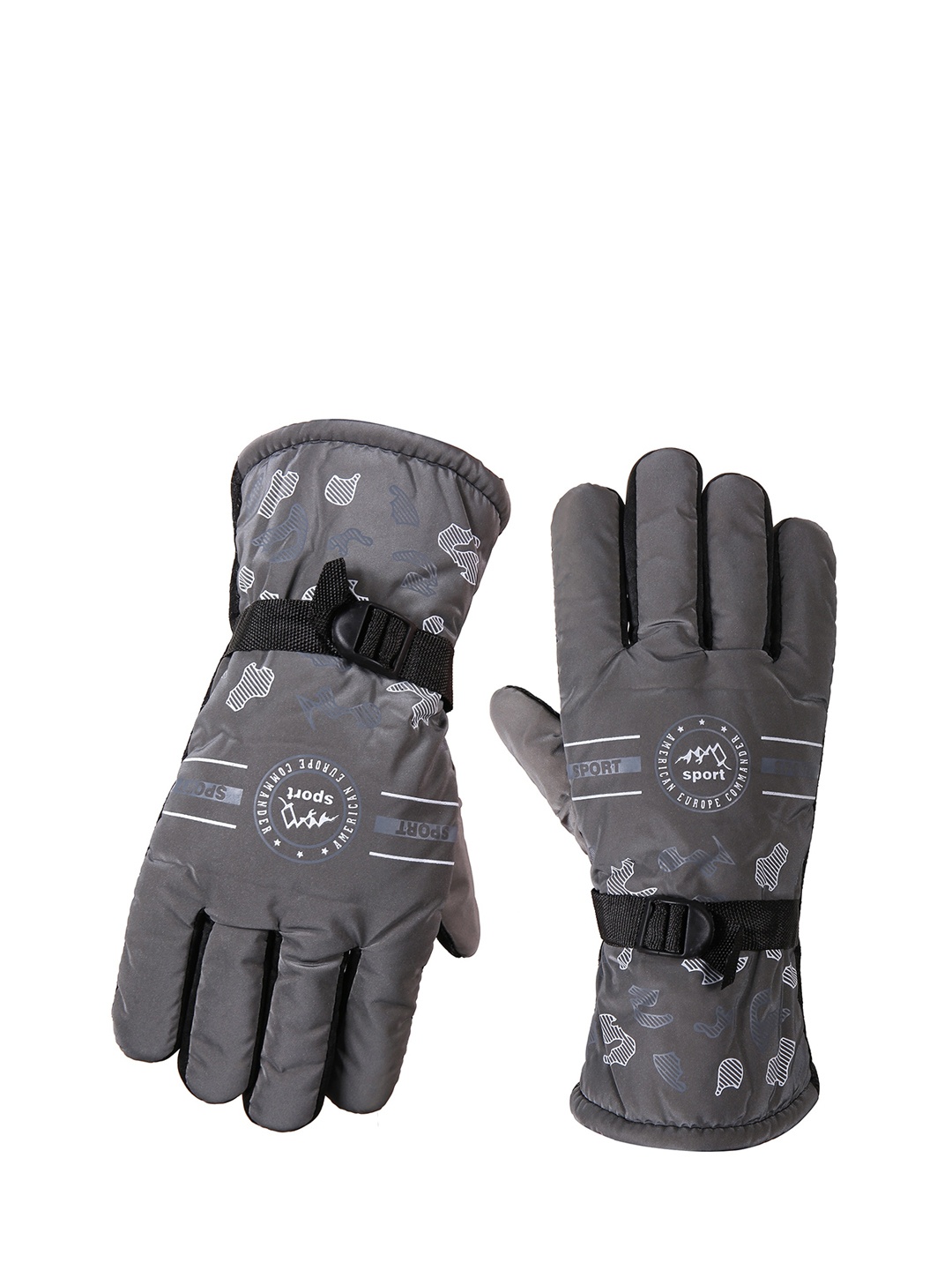 

Alexvyan Printed Windstorm Riding Gloves, Grey