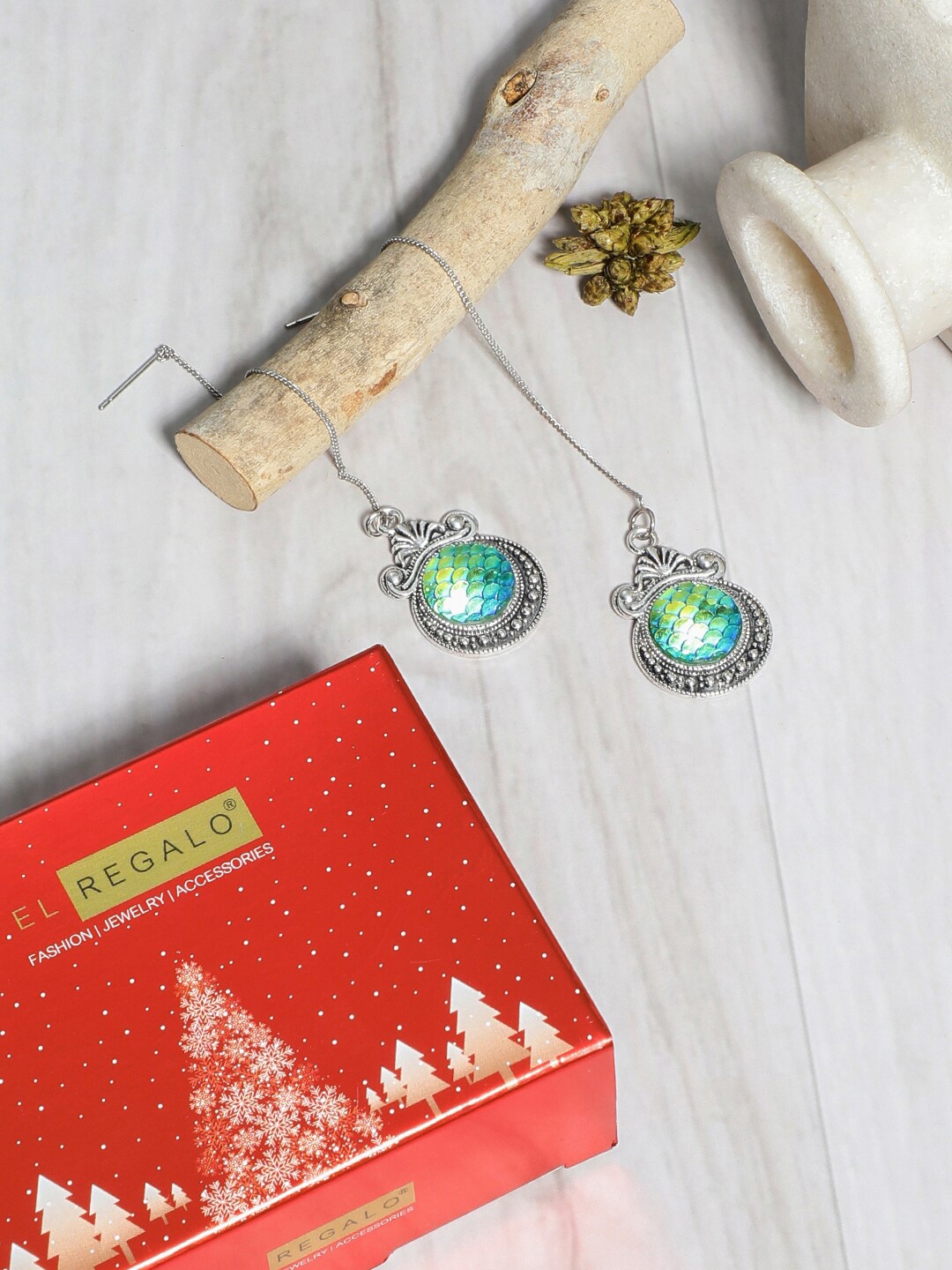 

EL REGALO Drop Earrings, Blue