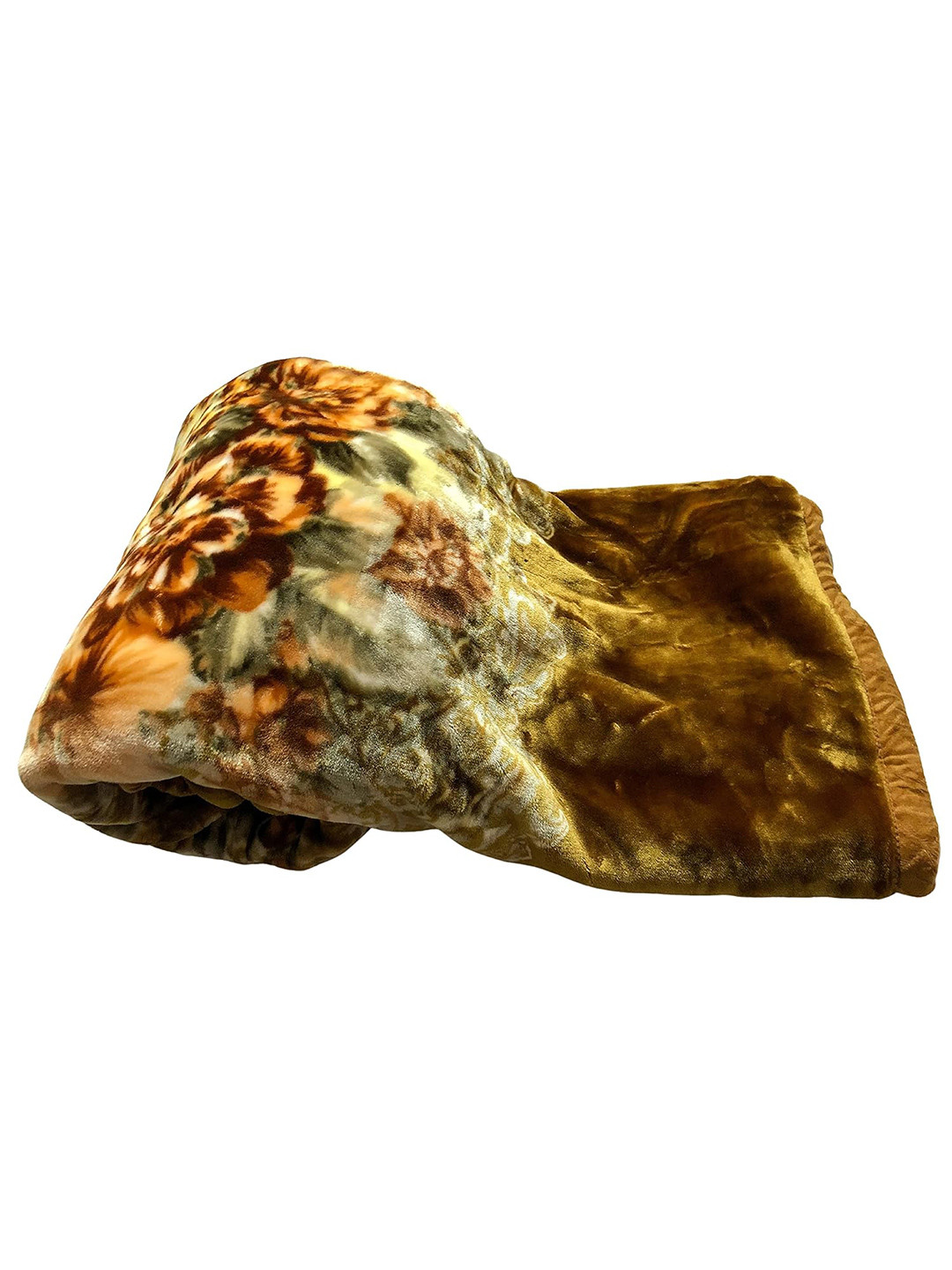 

Signature Brown & Cream Coloured Floral Heavy Winter Single Bed Blanket