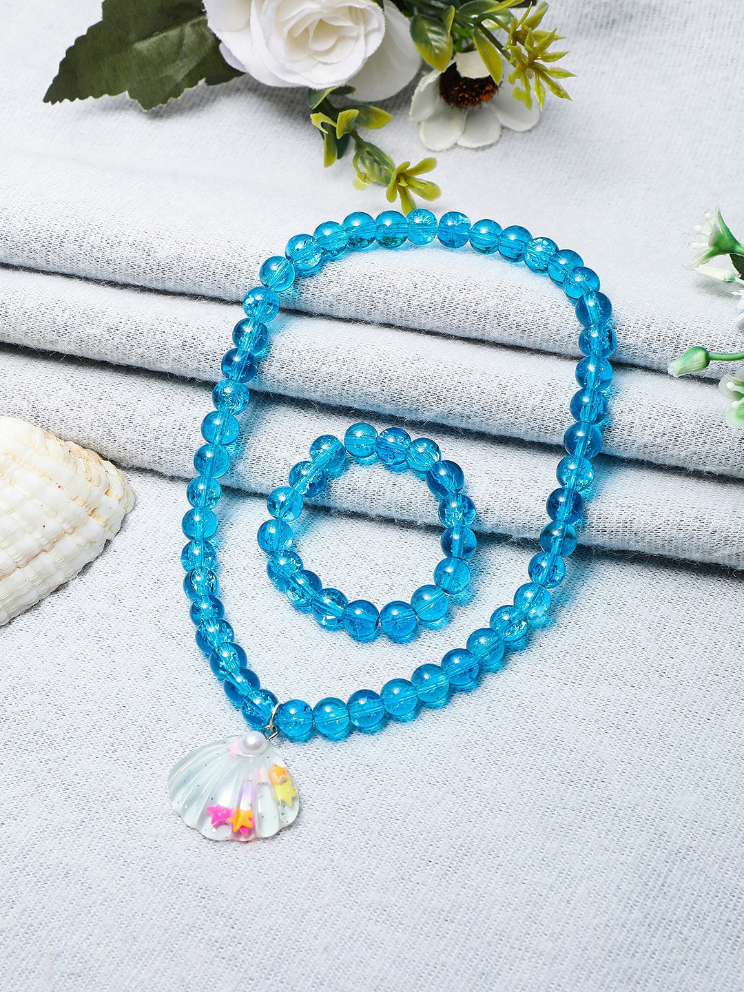 

EL REGALO Girls Crystals Studded Jewellery Set, Blue