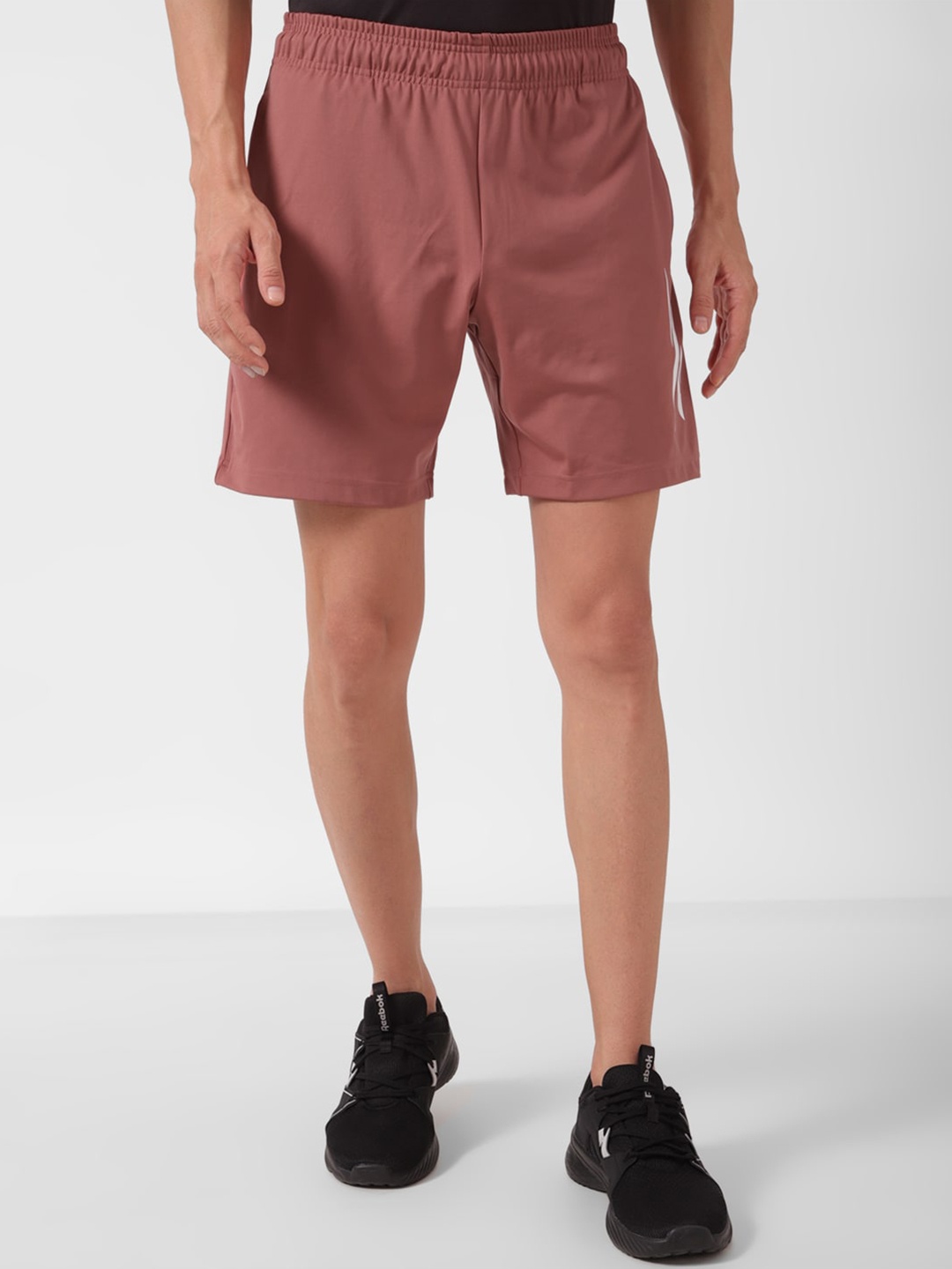 

Reebok Men Mid-Rise Sports Shorts, Mauve
