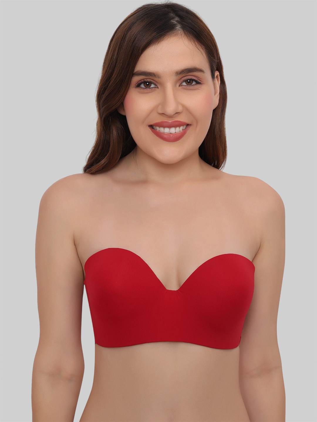 

PLUMBURY Medium Coverage Underwired Lightly Padded Bra with All Day Comfort, Maroon