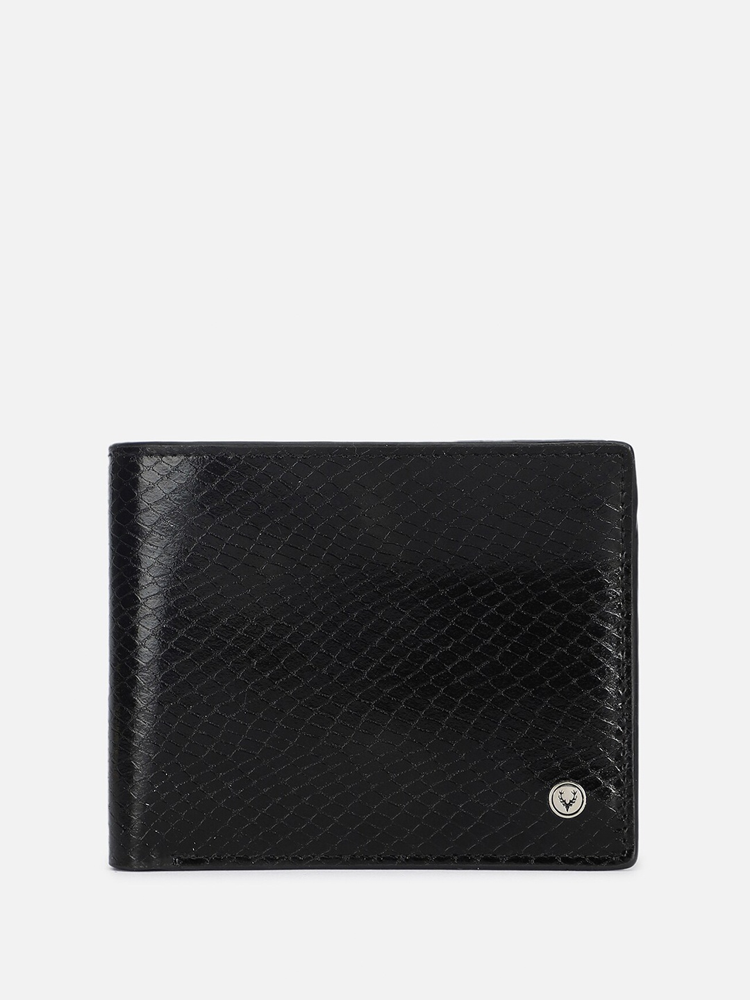 

Allen Solly Textured Leather Two Fold Wallet, Black