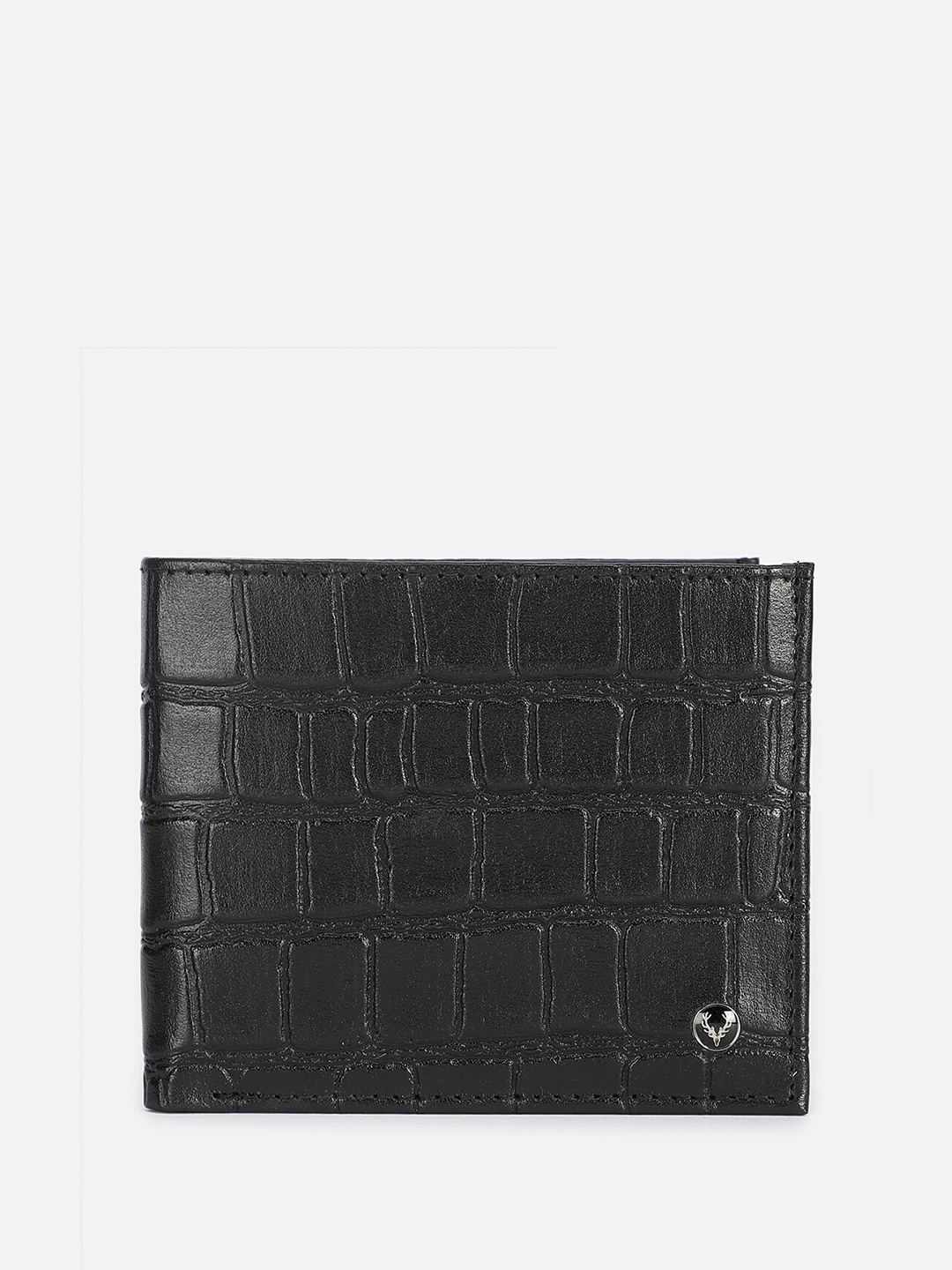 

Allen Solly Textured Leather Two Fold Wallet, Black