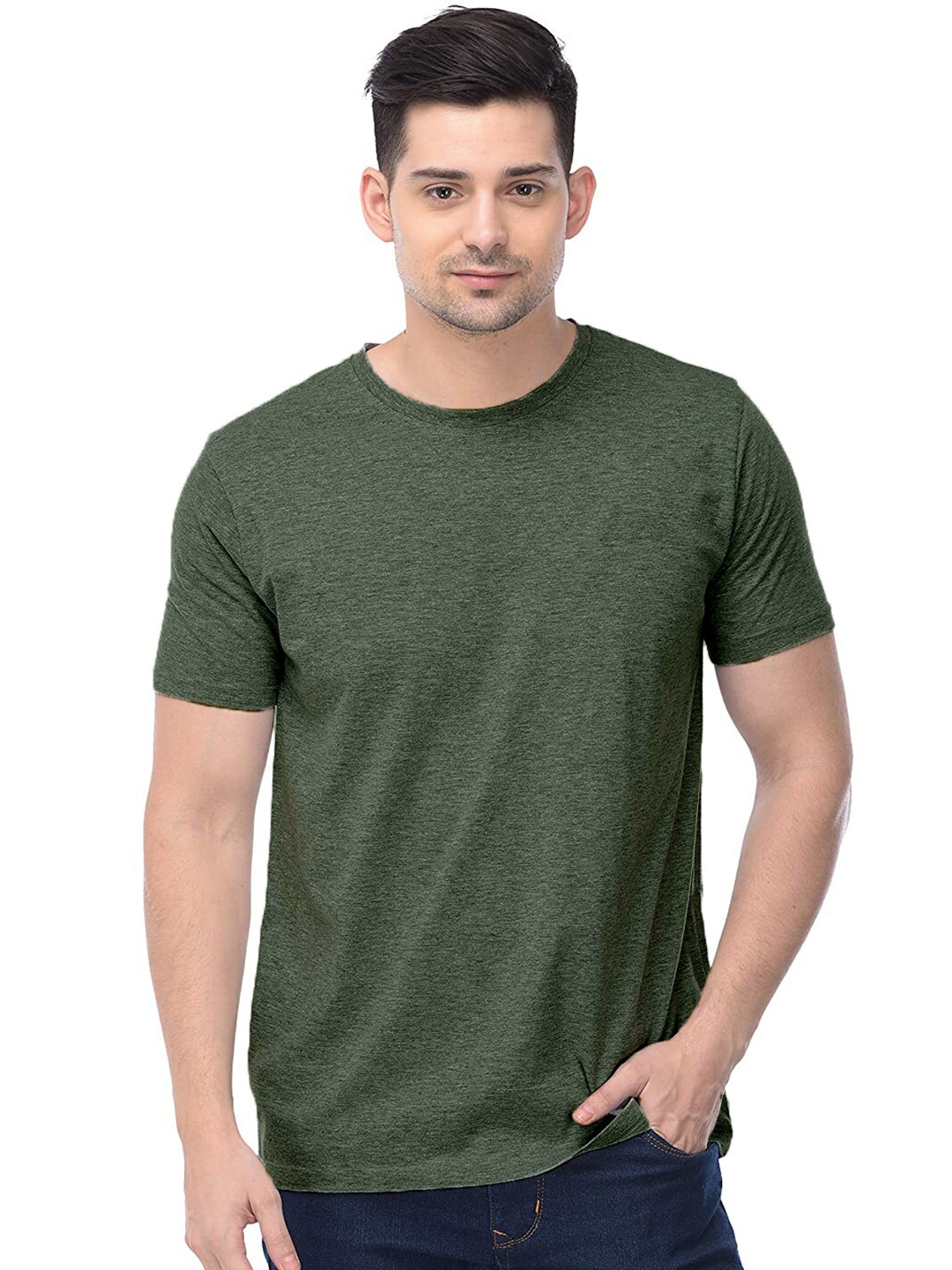 COLOR CAPITAL Pack Of 4 Cotton T-shirts, Green