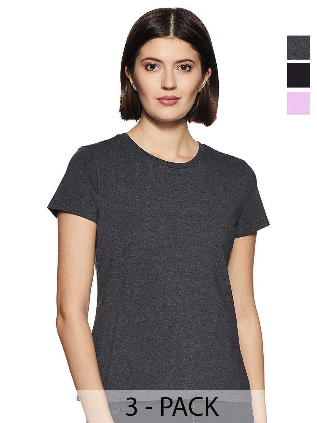 

COLOR CAPITAL Pack of 3 T-shirts, Grey