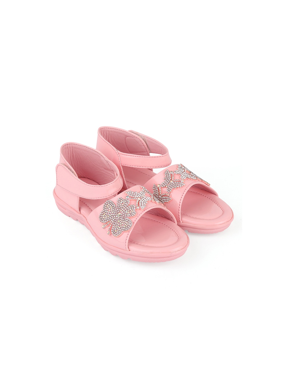 

BAESD Girls Embellished Open Toe Flats, Pink