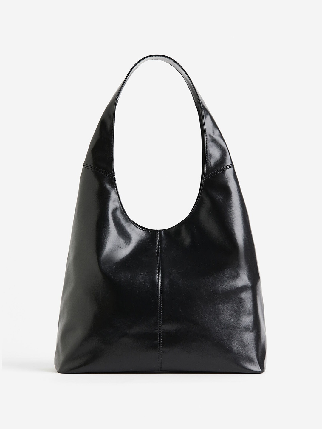 

H&M Coated Shoulder Bag, Black