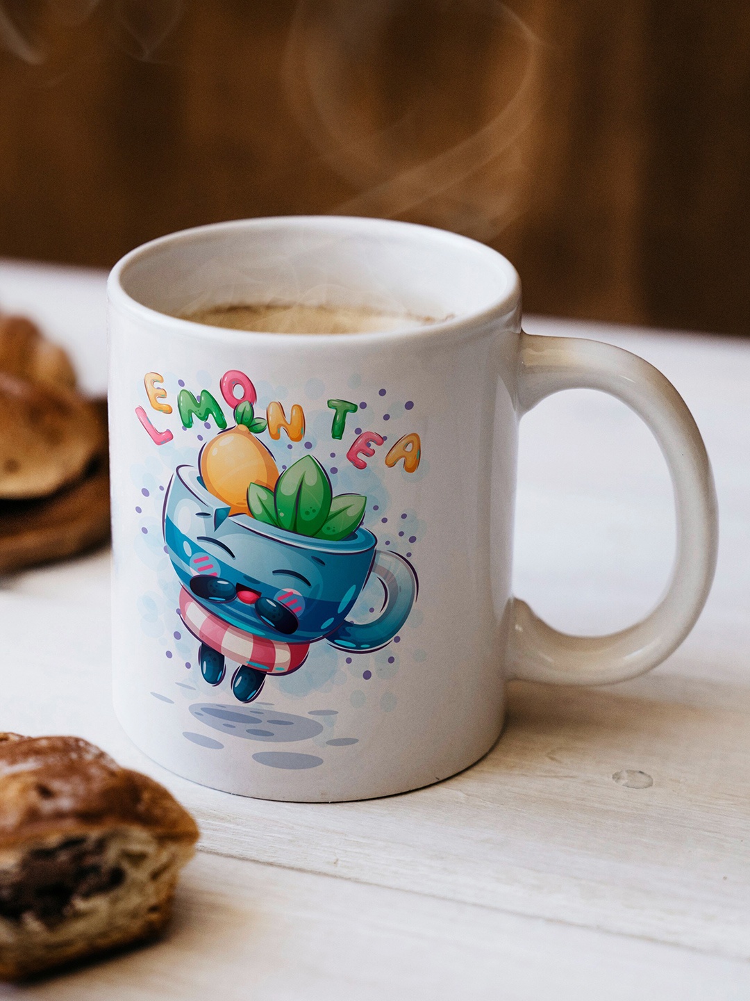 

BOOTCO Green & Blue Printed Ceramic Glossy Mug 330 ml