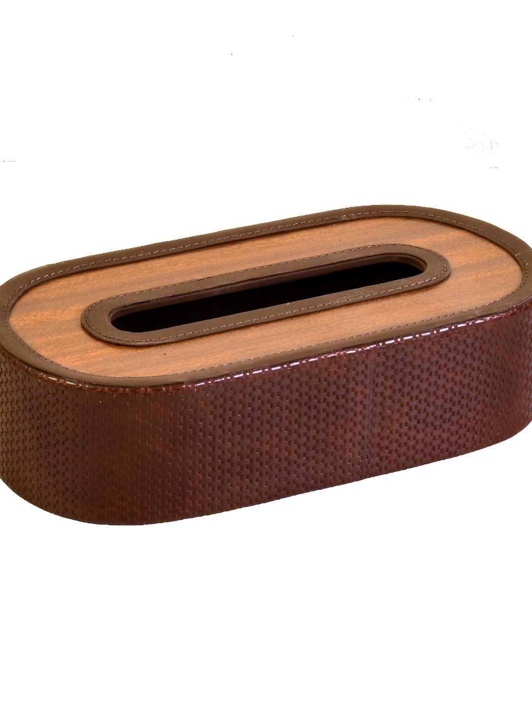 

ICHKAN Brown Textured Vegan Leather Tissue Holder