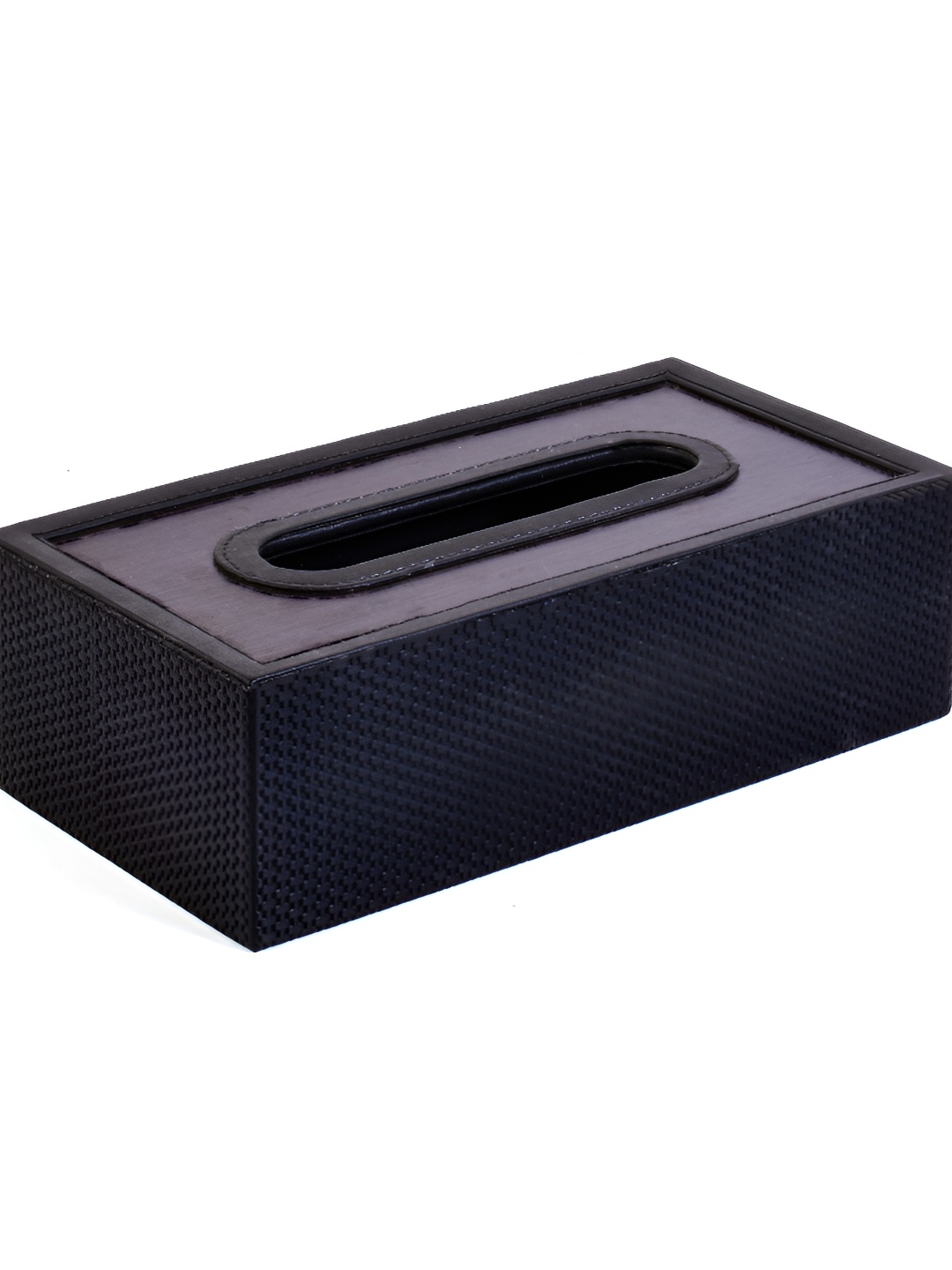 

ICHKAN Rubix Black Textured Vegan Leather Tissue Holder