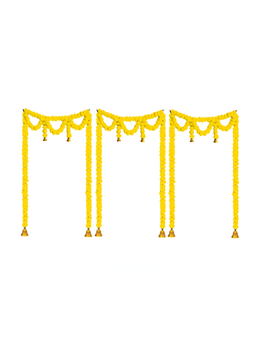 

iHandikart Yellow 3 Pieces Hanging Marigold Artificial Flowers